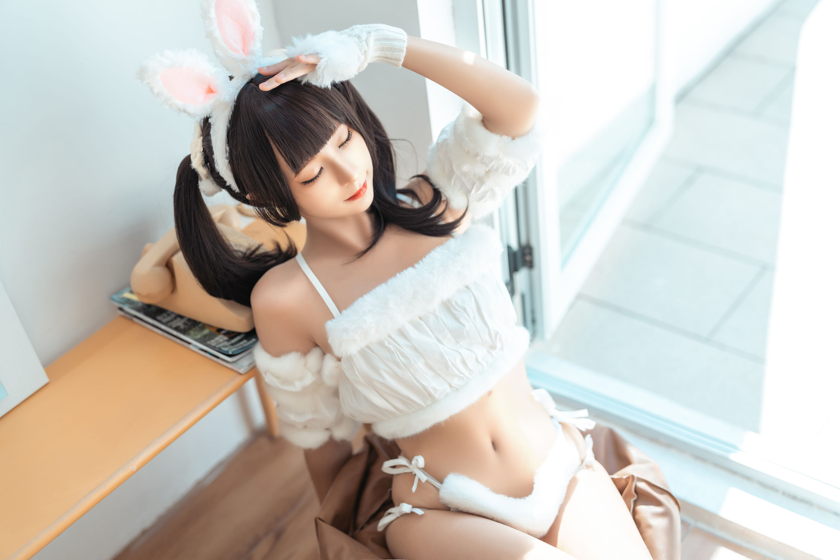 动漫博主蠢沫沫 – 绵绵兔 Cosplay-第3张