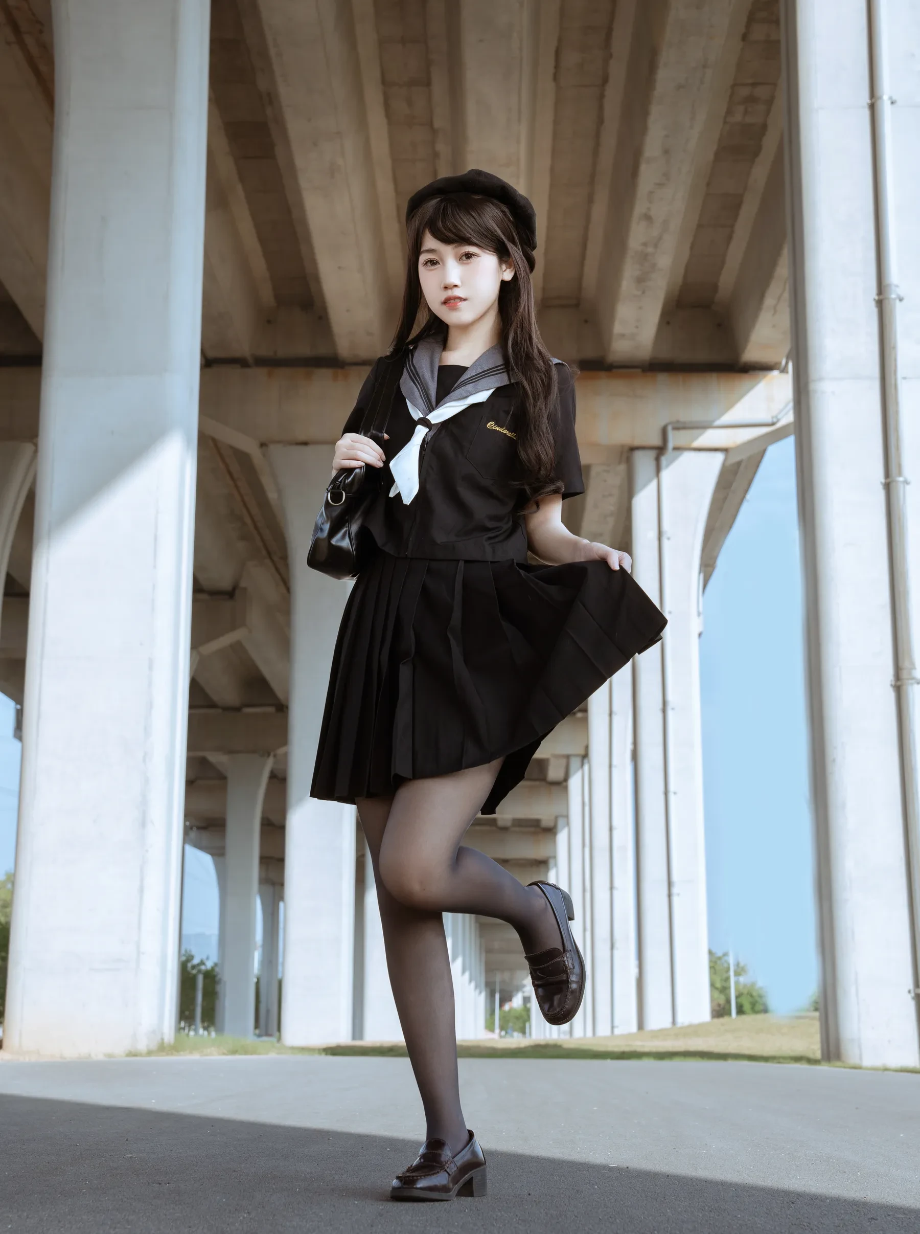 不呆猫 – 放课后野外JK Cosplay-第65张