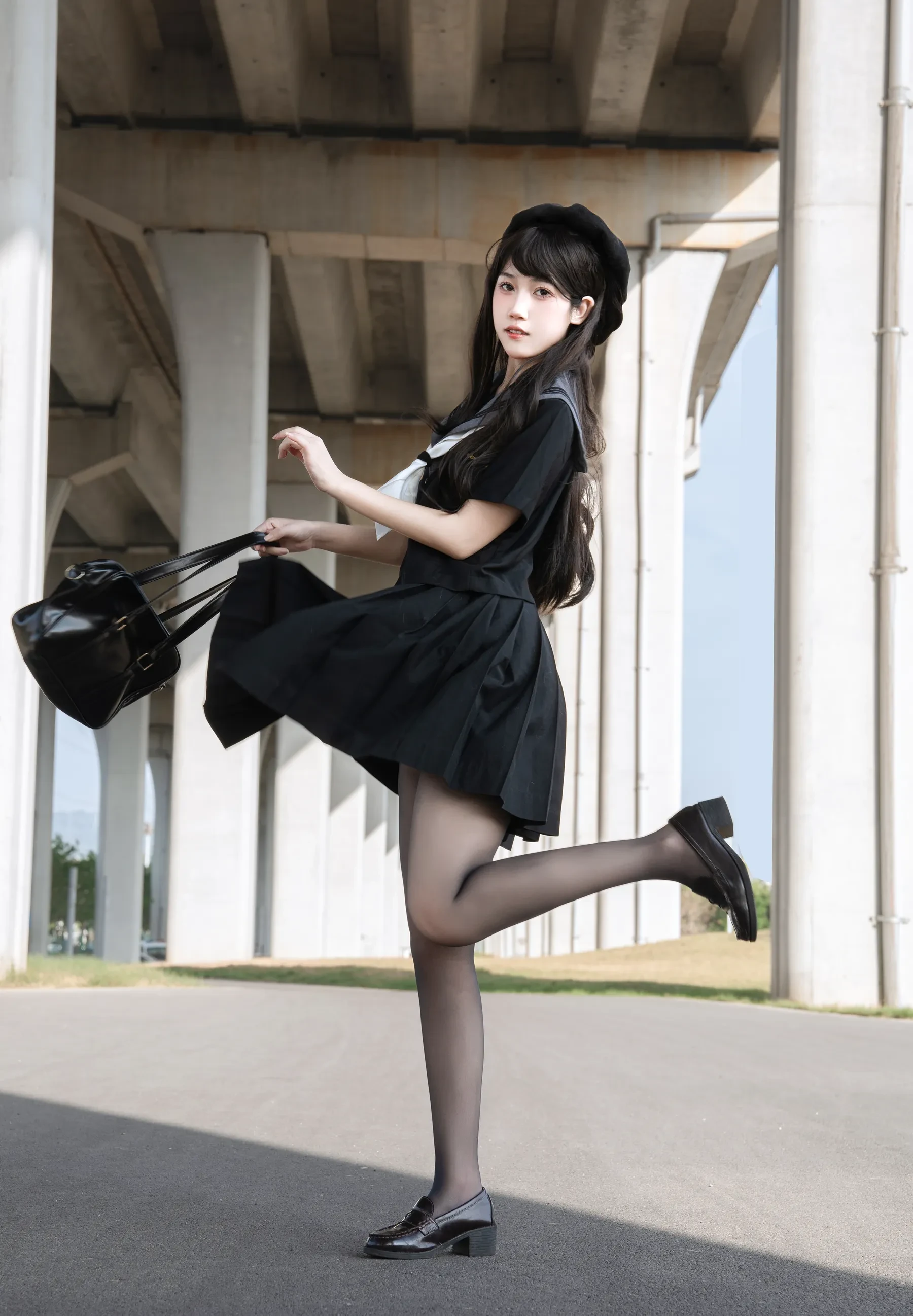不呆猫 – 放课后野外JK Cosplay-第67张