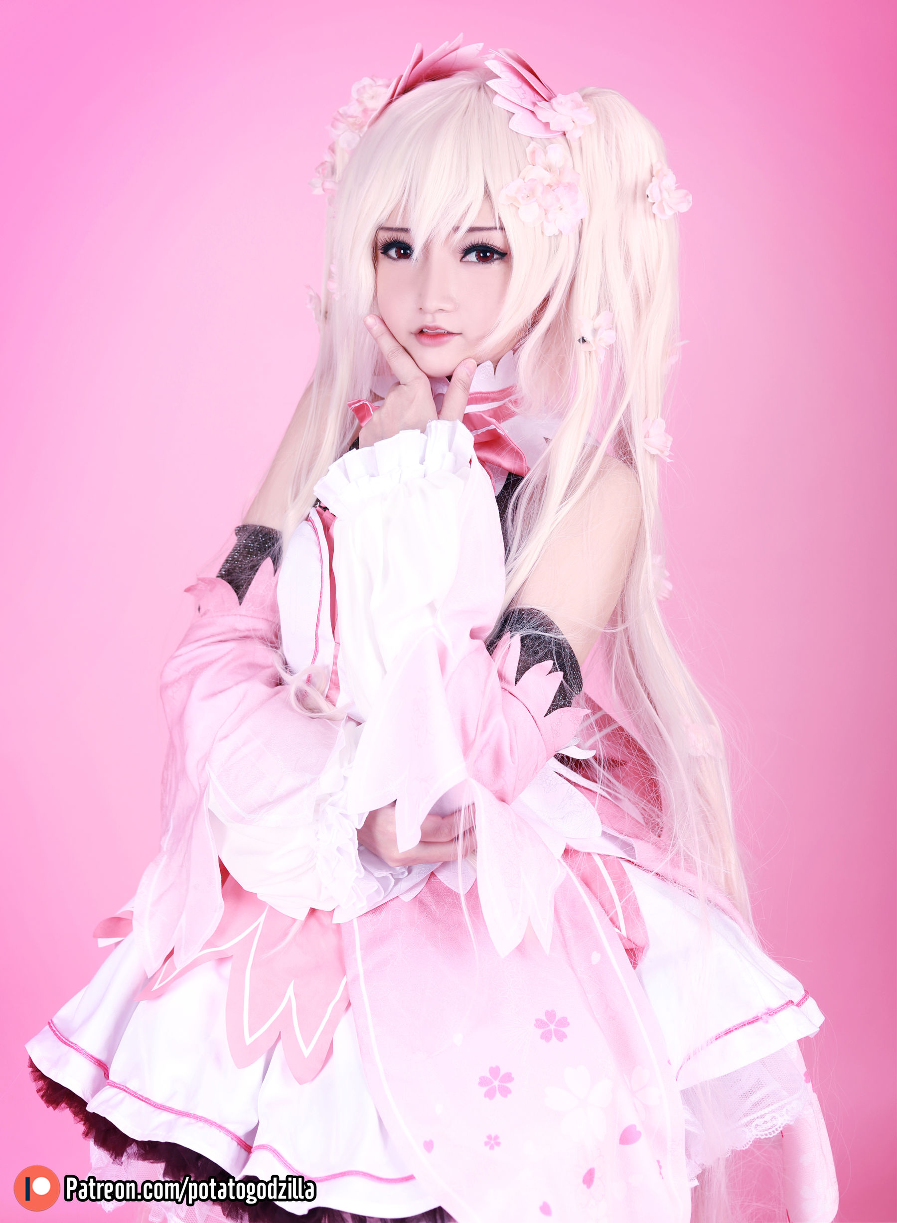 Coser小姐姐Potato Godzilla – Sakura Miku Cosplay-第21张
