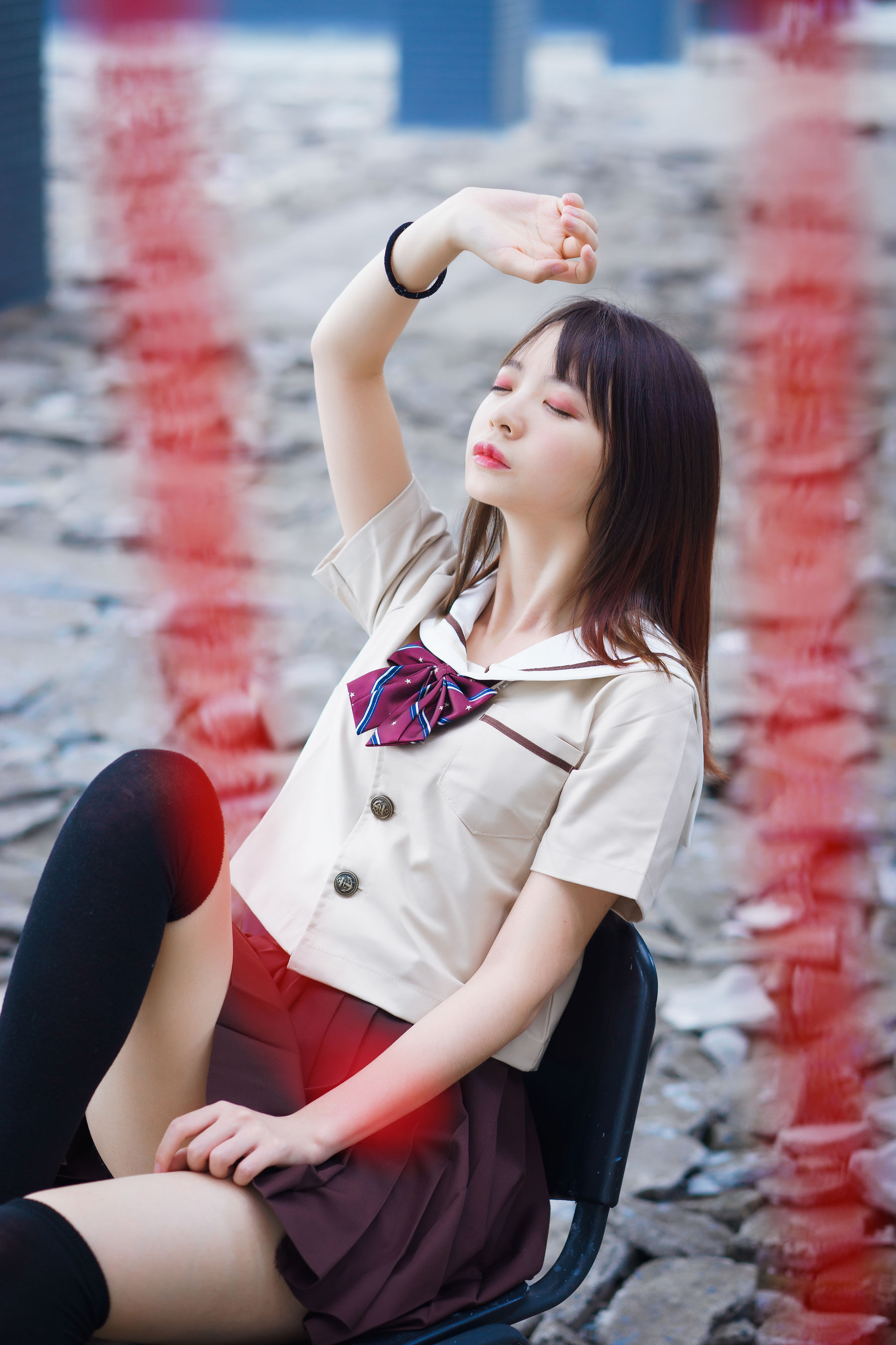 [萝莉COS] 疯猫ss《丝袜狂想曲(伞)》 Cosplay-第2张