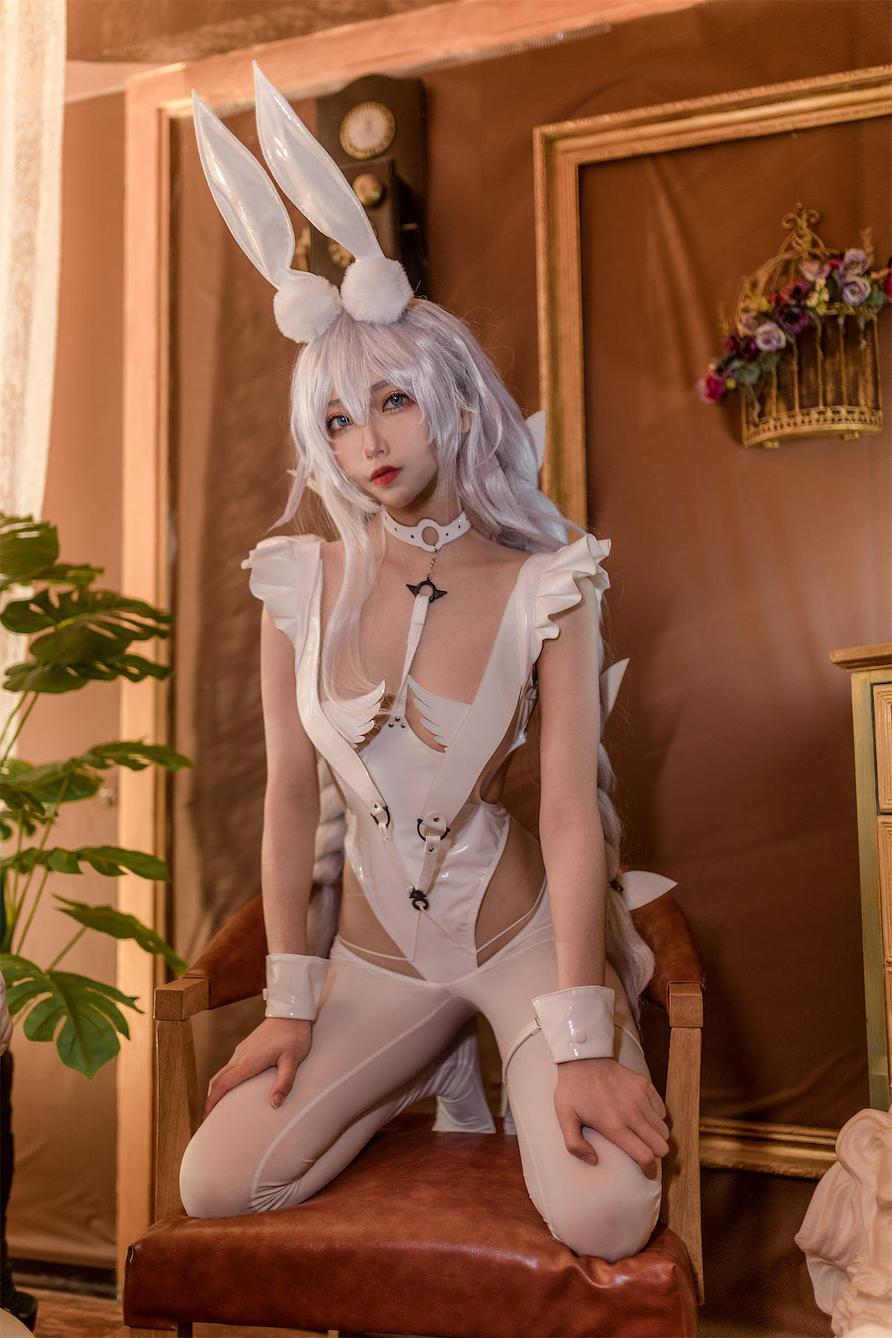 杏仁曲奇 – 碧蓝航线 恶毒白兔 Cosplay-第29张