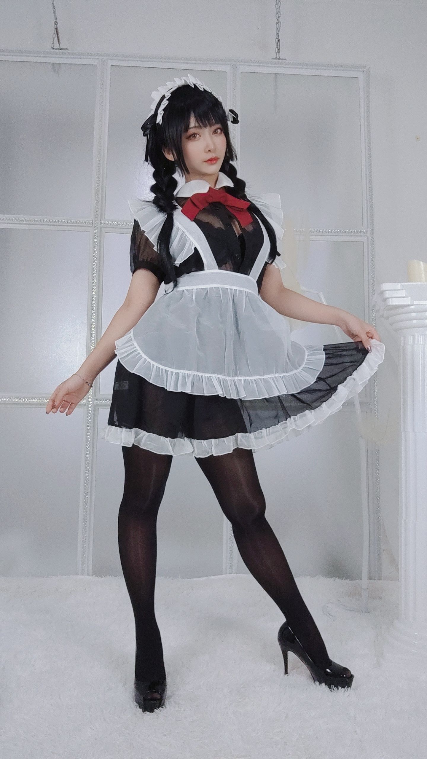 动漫博主洛璃LoLiSAMA – 黑丝女仆 Cosplay-第44张