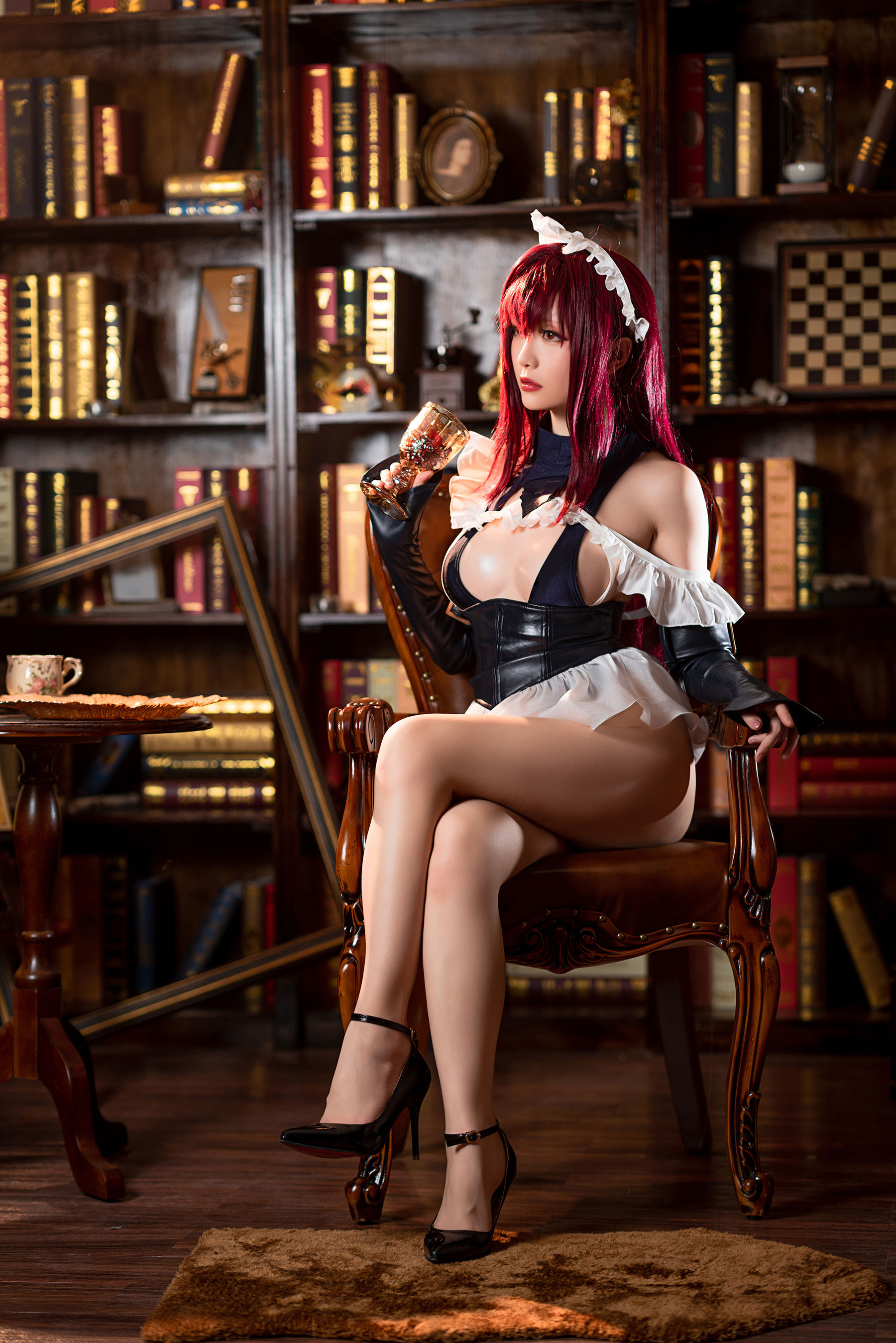 Coser小姐姐星之迟迟 – 情人节 斯卡哈 Cosplay-第70张