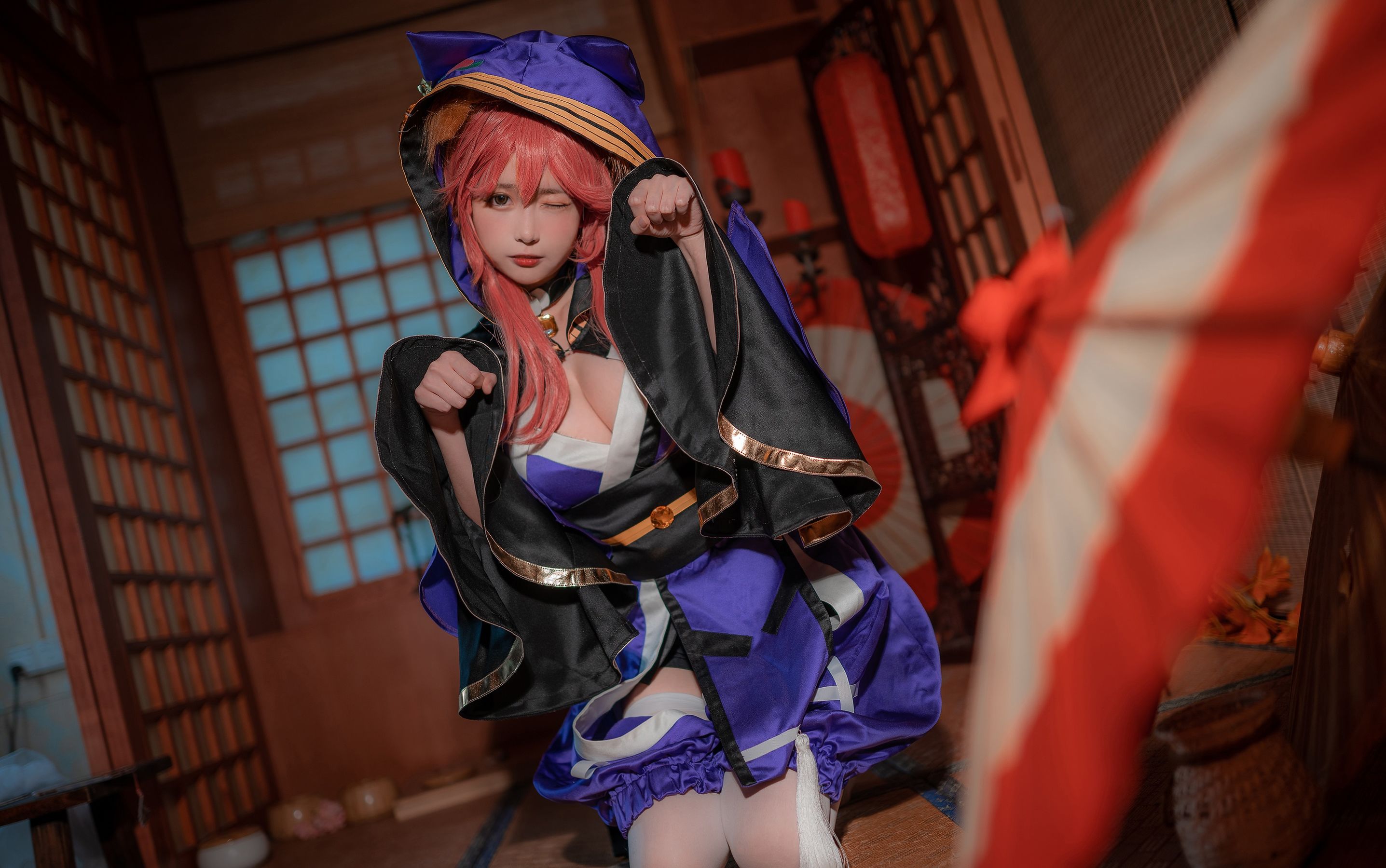 凛子酱 – 玉藻前 忠犬 Cosplay-第16张