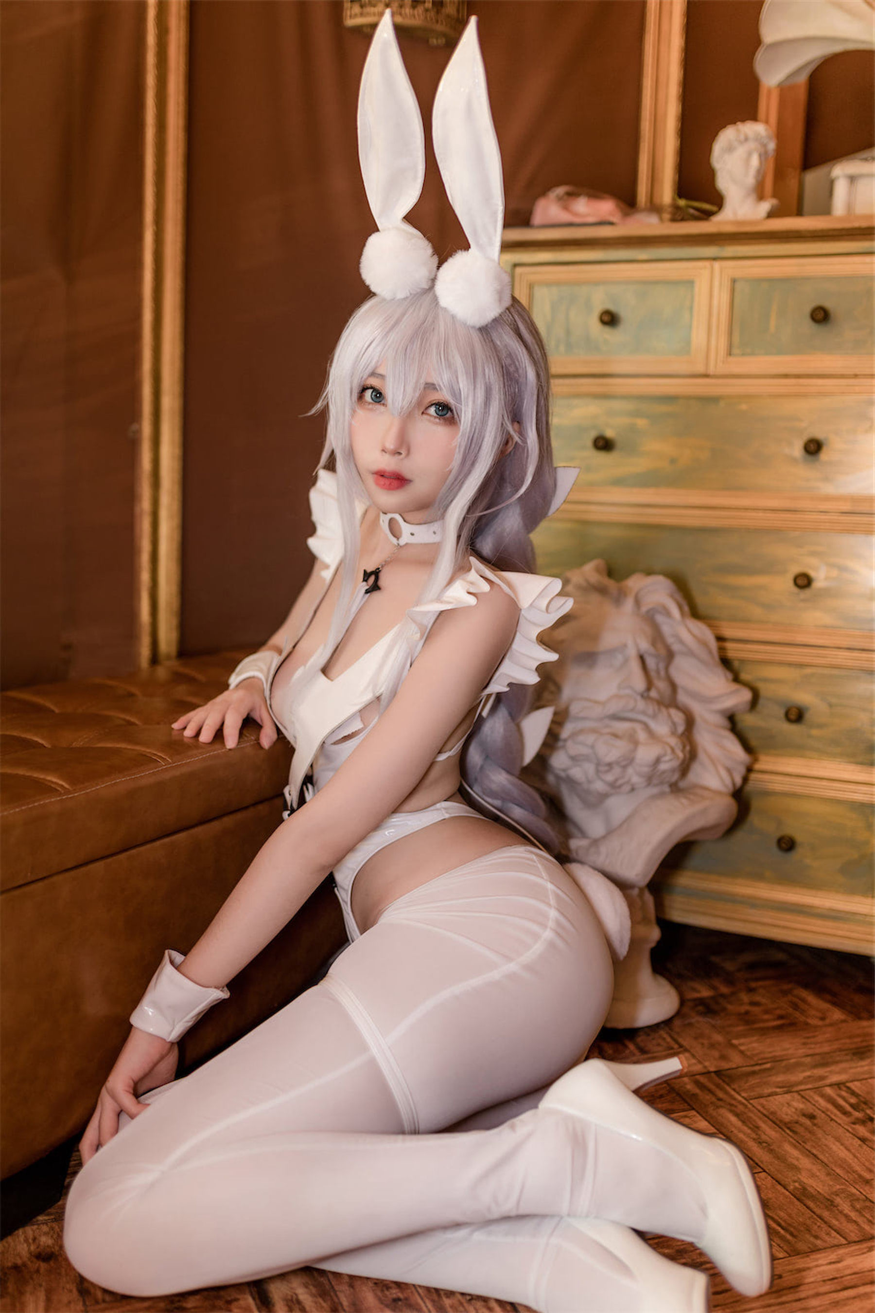 杏仁曲奇 – 碧蓝航线 恶毒白兔 Cosplay-第7张