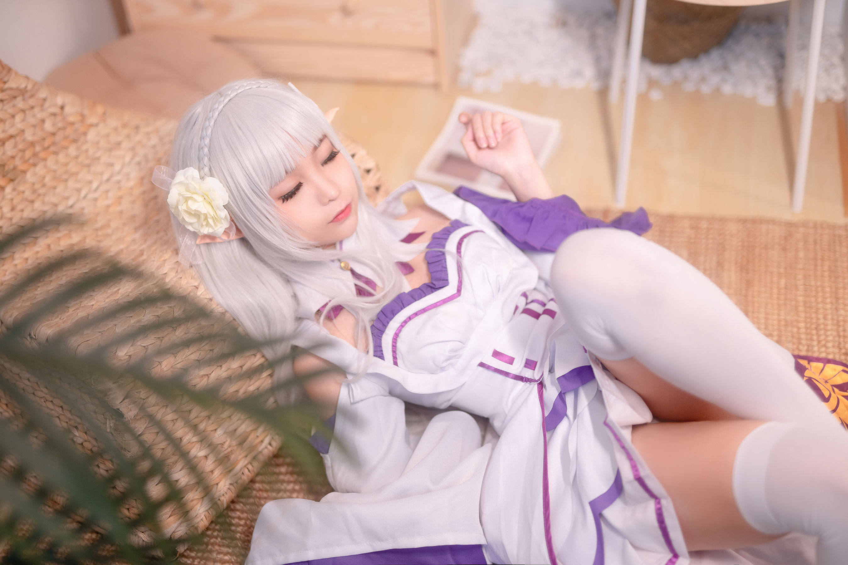动漫博主蠢沫沫 艾米利亚 Cosplay-第1张