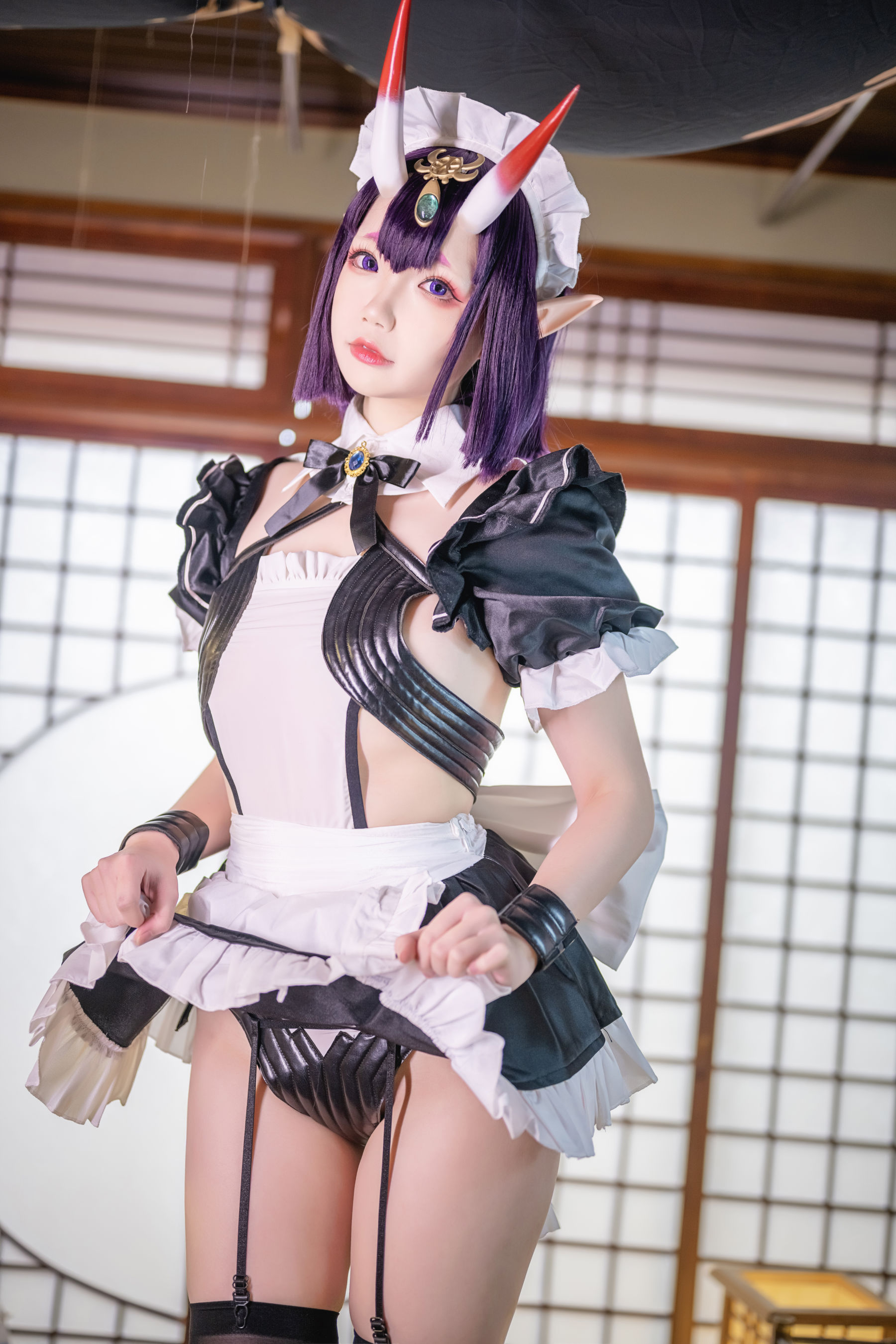 动漫博主雪晴Astra – 酒吞童子 女仆 Cosplay-第45张