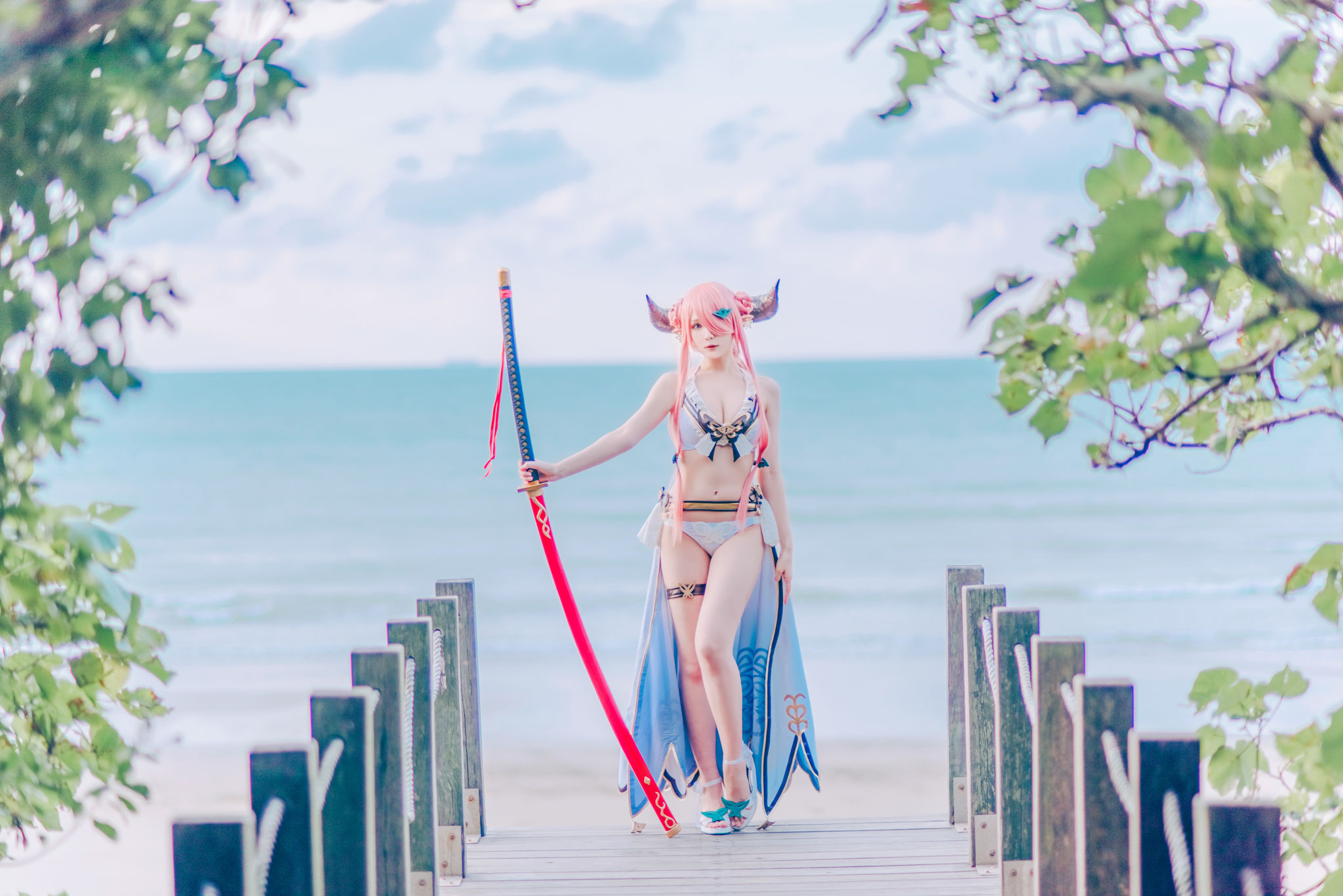 微博妹纸霜月shimo – 碧蓝幻想 娜尔梅亚 Cosplay-第86张