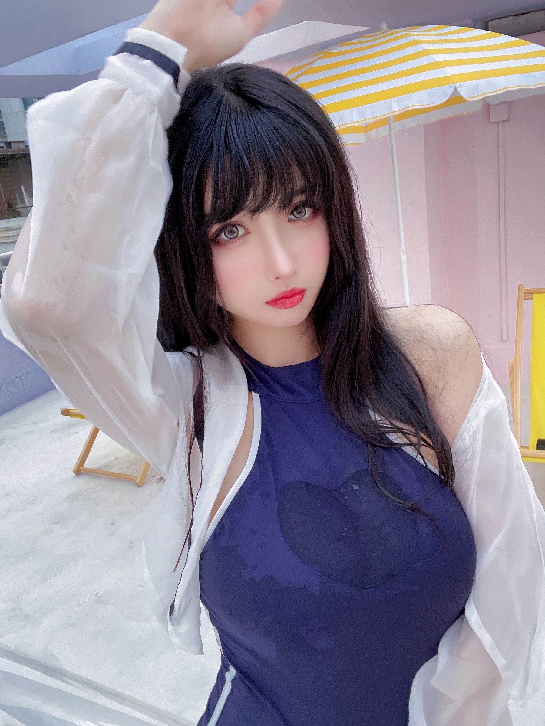 COS福利rioko凉凉子 – 天台竞泳 Cosplay-第3张