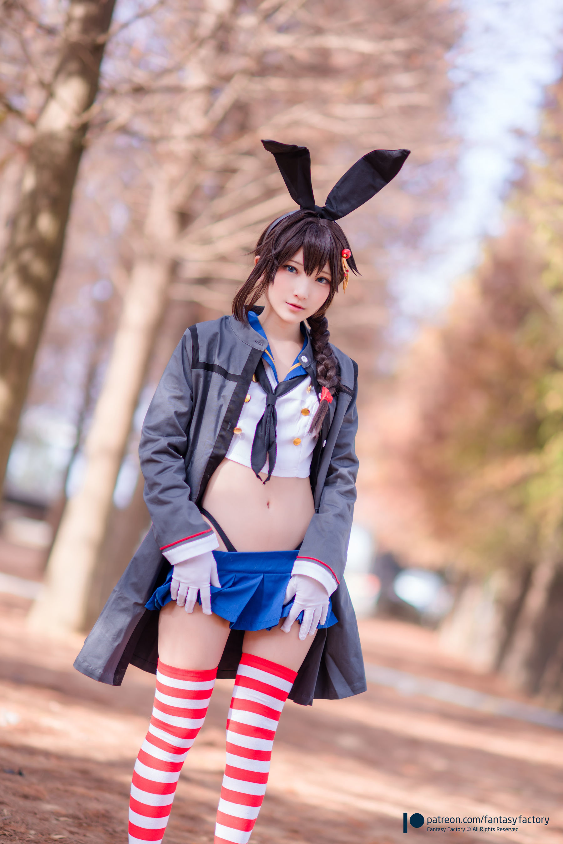 [Fantasy Factory] 小丁Cosplay – JK制服 水手小兔 外拍 Cosplay-第51张