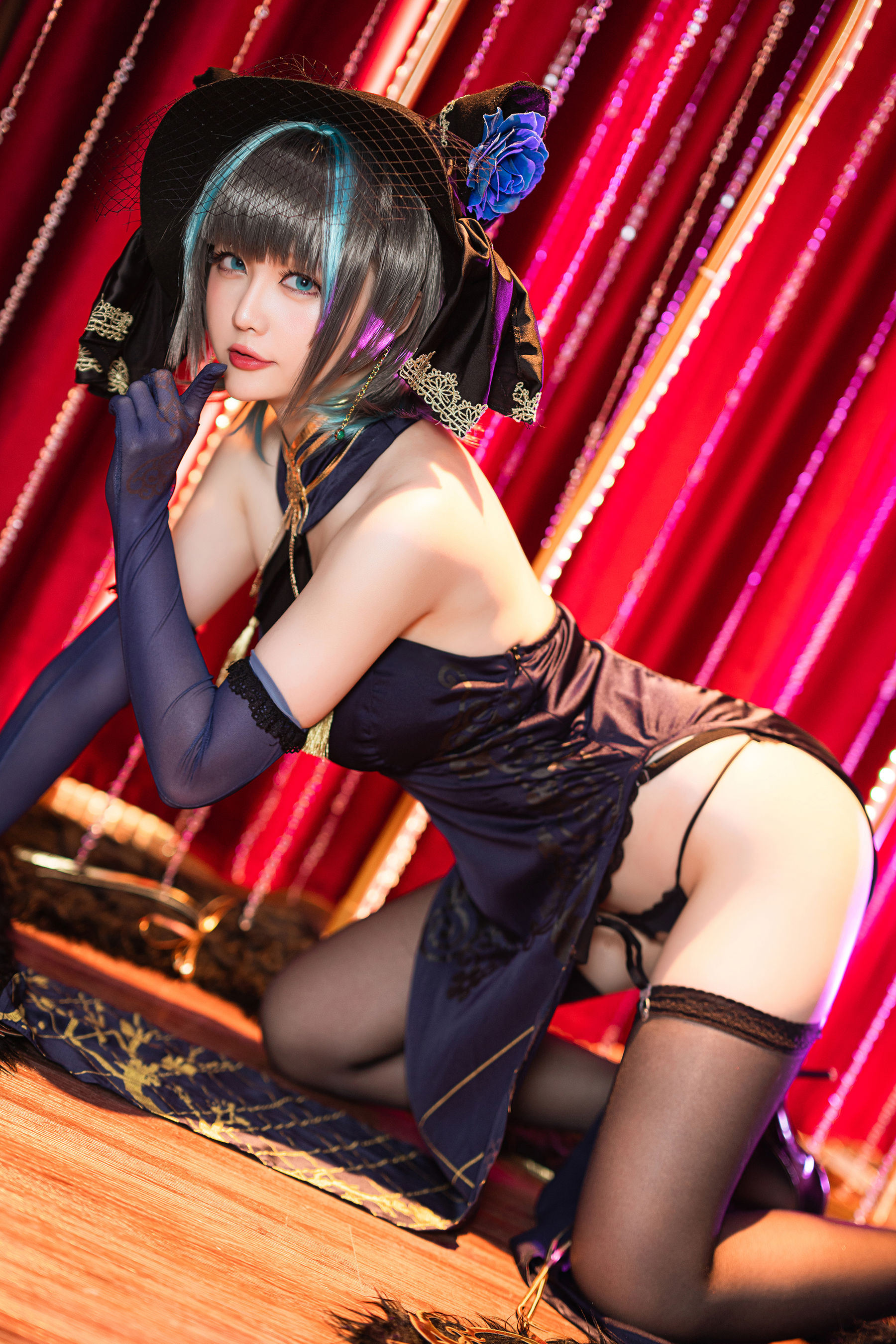 Coser小姐姐星之迟迟 – 柴郡 音乐绚烂caitsith Cosplay-第34张