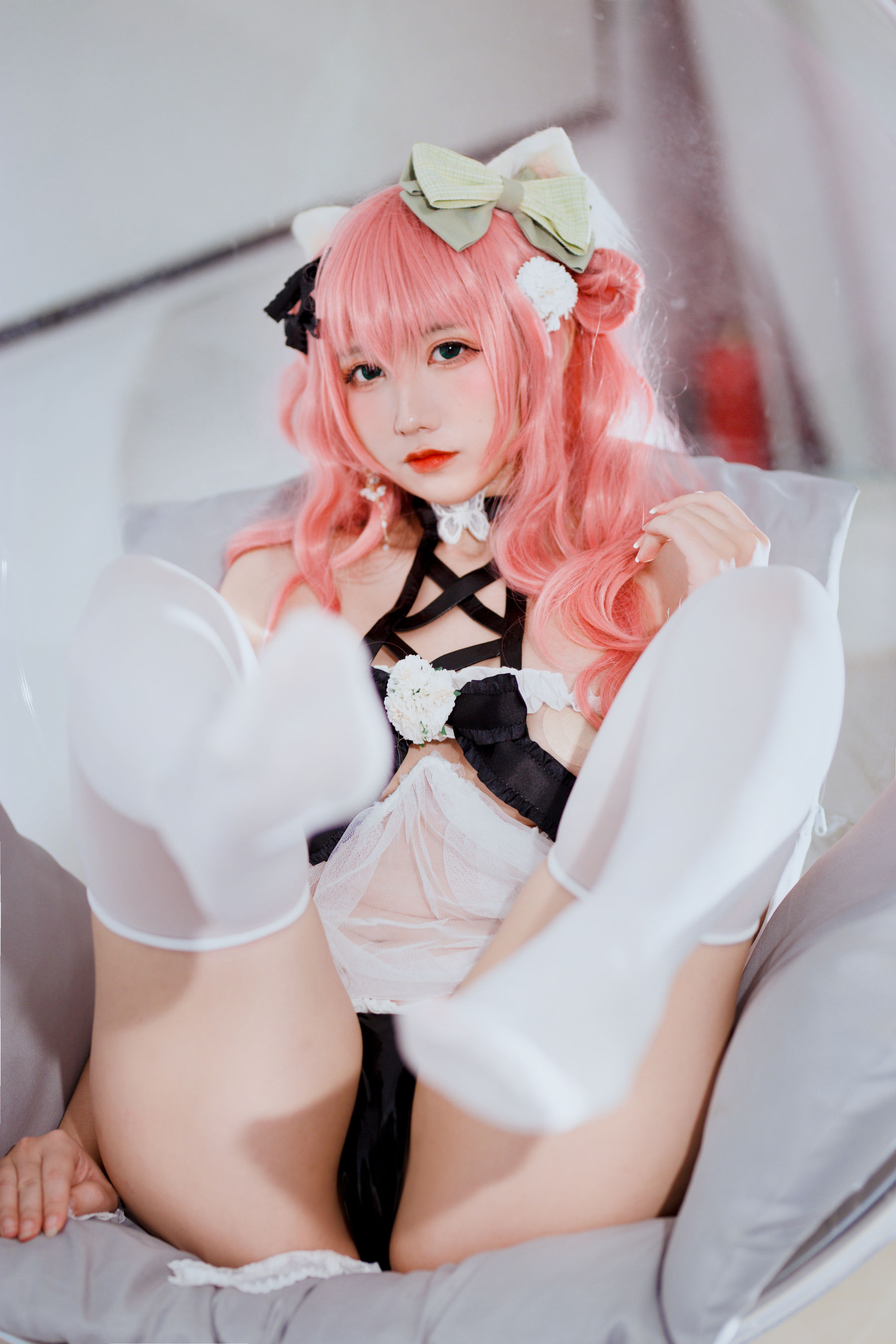 动漫博主九曲Jean – 粉发妹妹 Cosplay-第1张