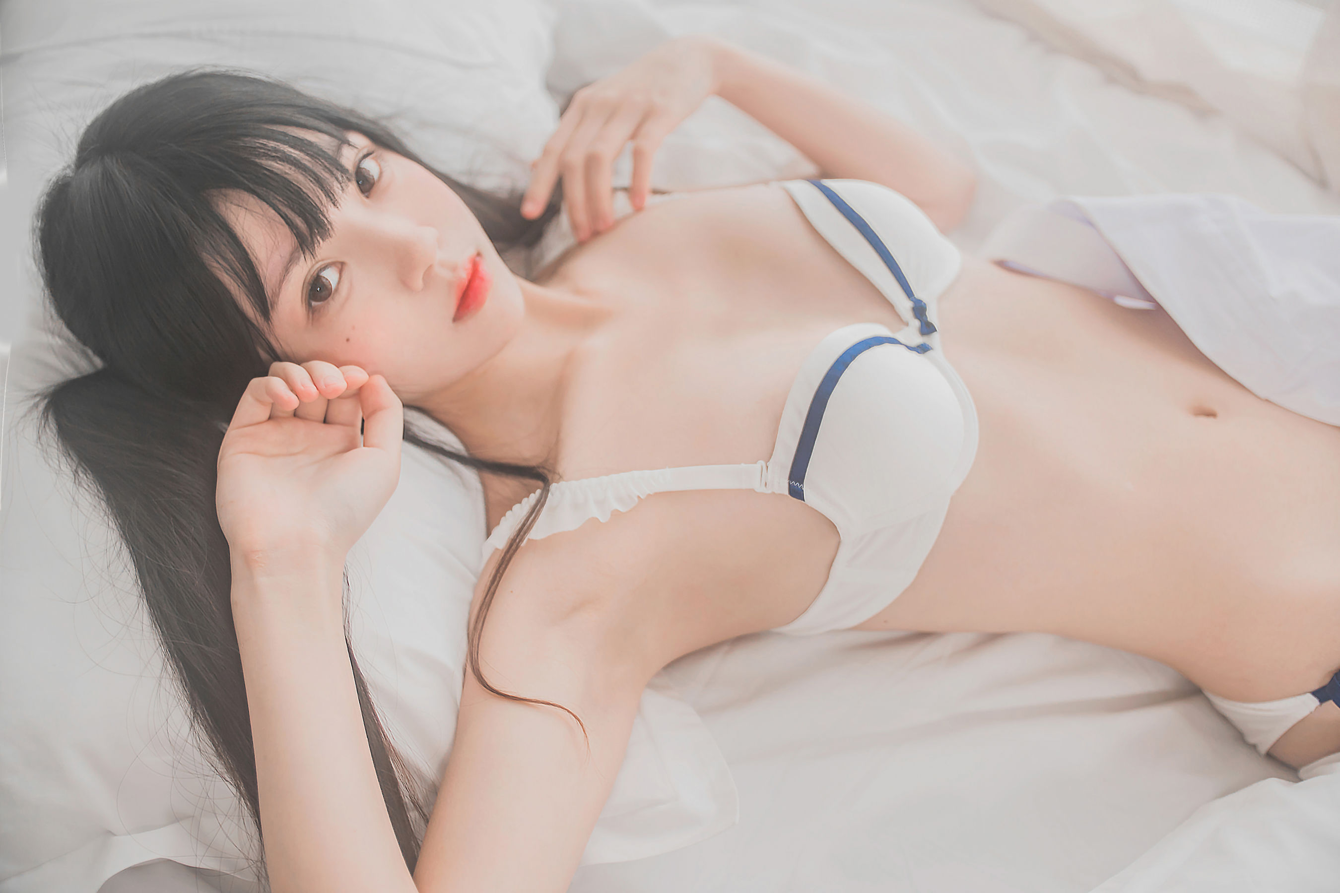 桜桃喵 《白衬衫双马尾》 Cosplay-第34张