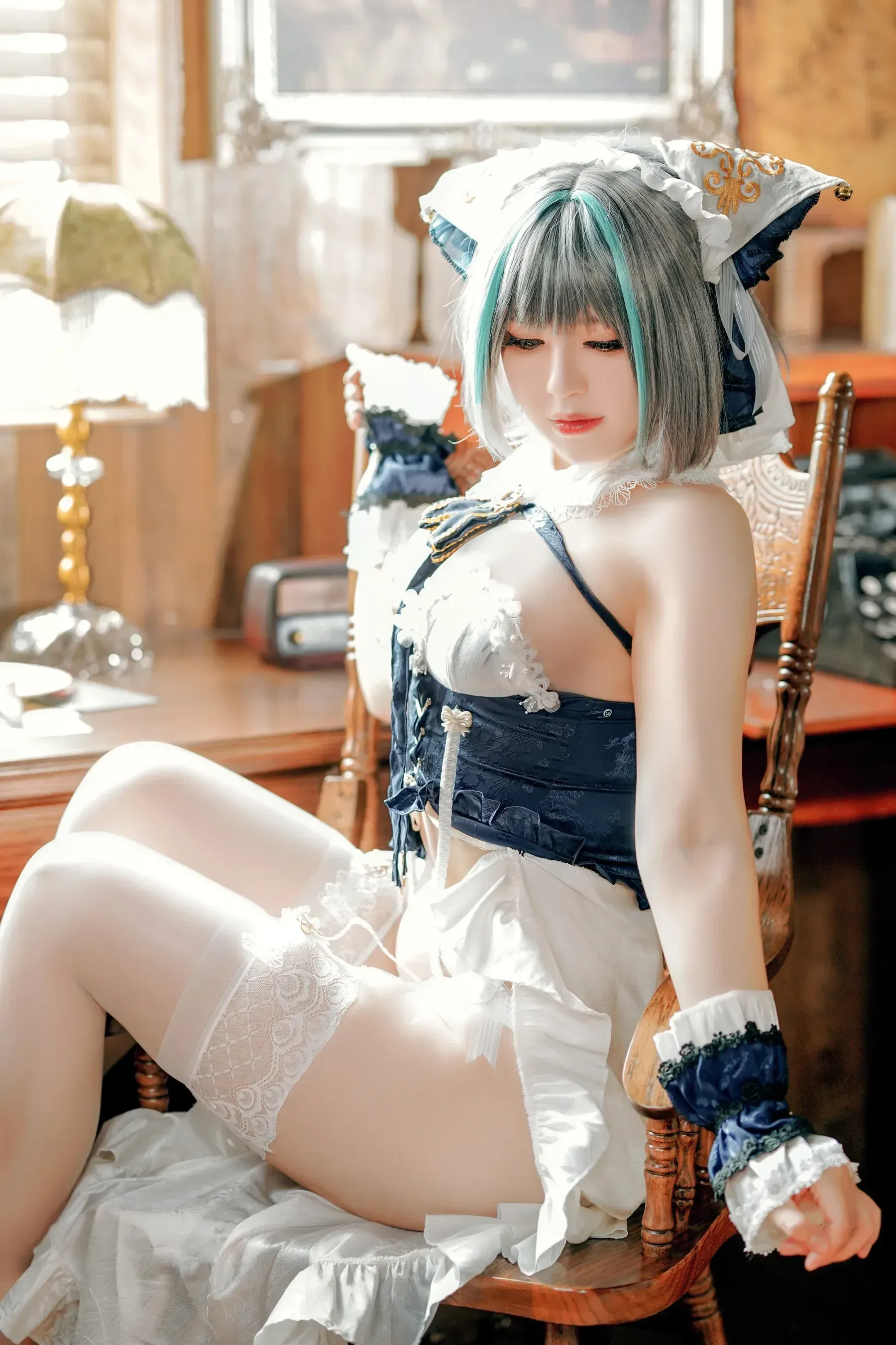 半半子 – 碧蓝航线 柴郡抱枕 Cosplay-第14张