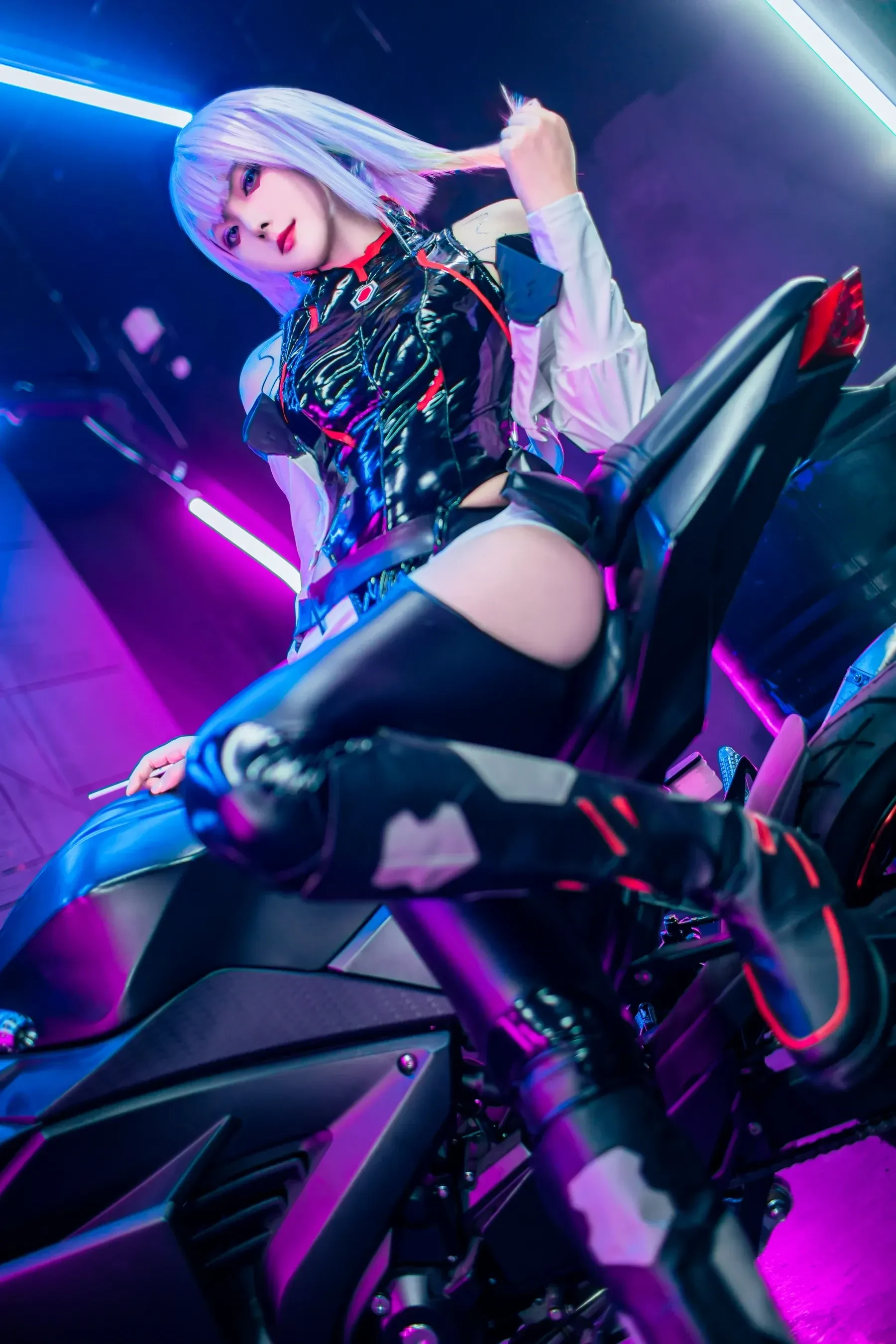 Natsuko夏夏子 – 赛博朋克边缘行者Lucy Cosplay-第59张