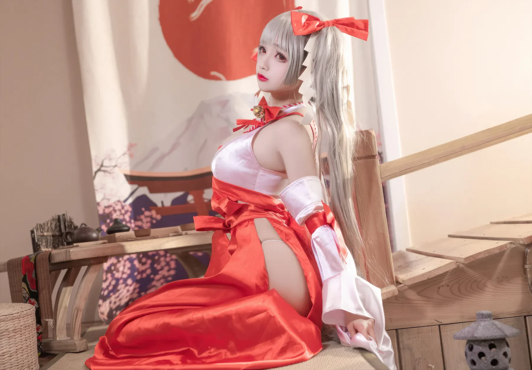 日奈娇 – 碧蓝航线 可畏巫女 Cosplay-第40张