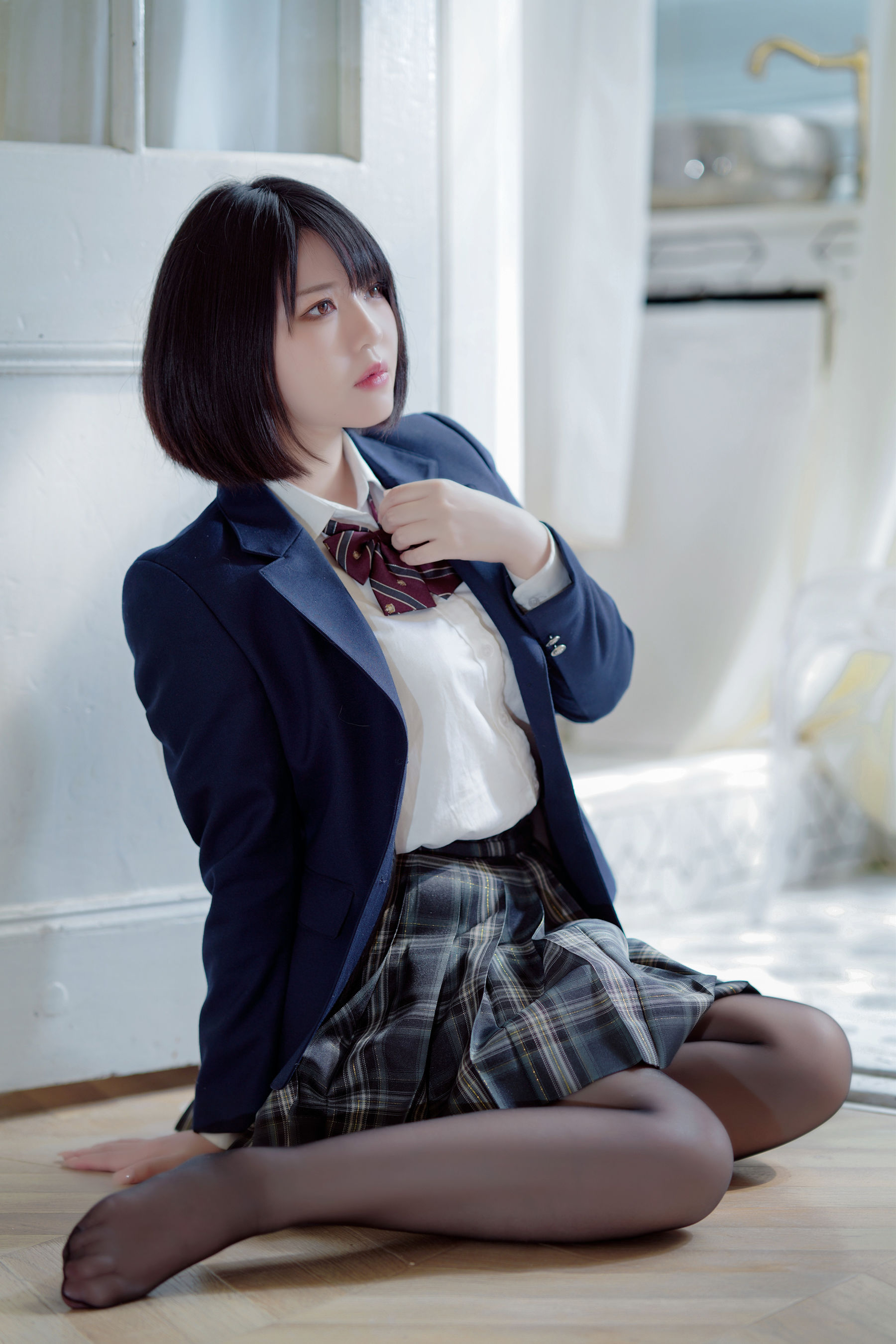 半半子 – 彼女の制服姿が好き Cosplay-第22张