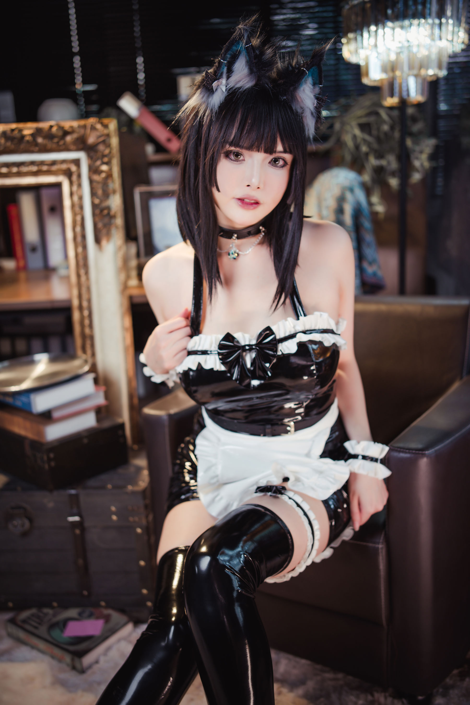 秋和柯基(夏小秋秋秋)  猫女仆 Cosplay-第35张
