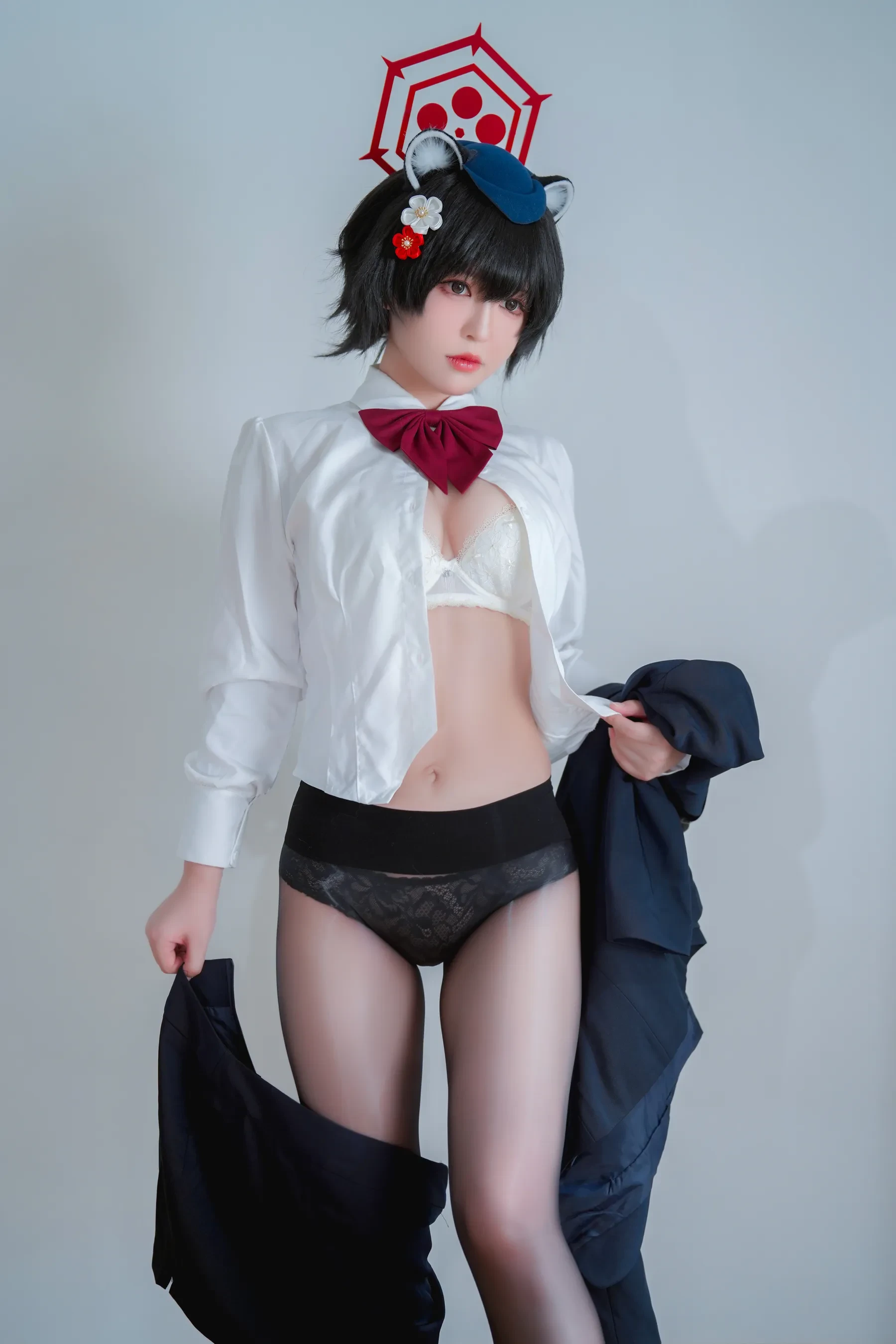 半半子 – ガイド春日ツバキ Cosplay-第42张