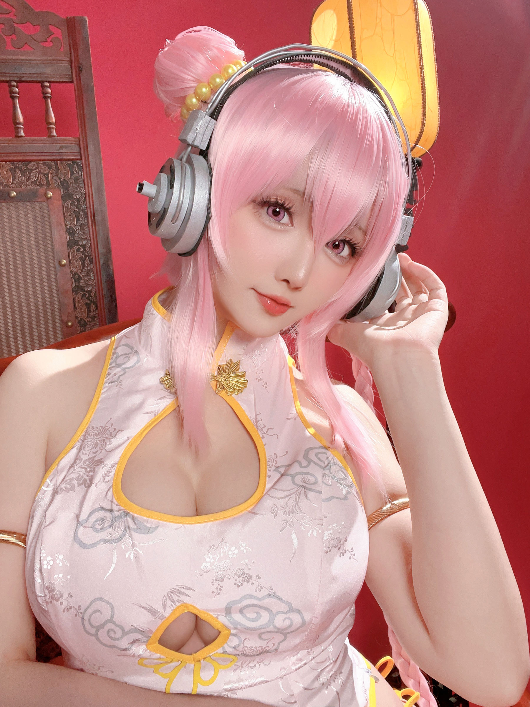 Coser小姐姐星之迟迟 – 索尼子旗袍 Cosplay-第3张