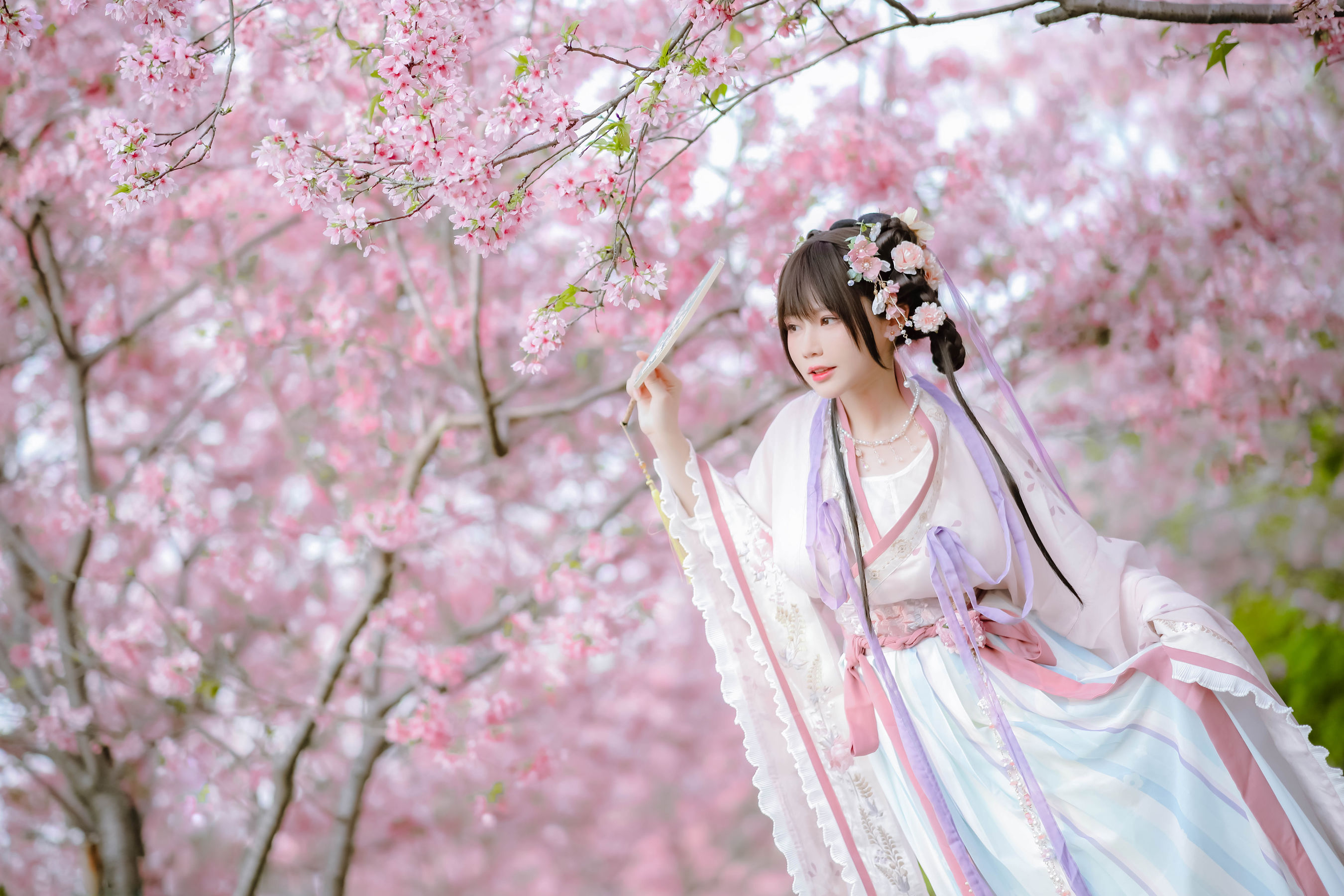 萌妹子Nyako喵子 – 樱花汉服 花神祈愿 Cosplay-第40张