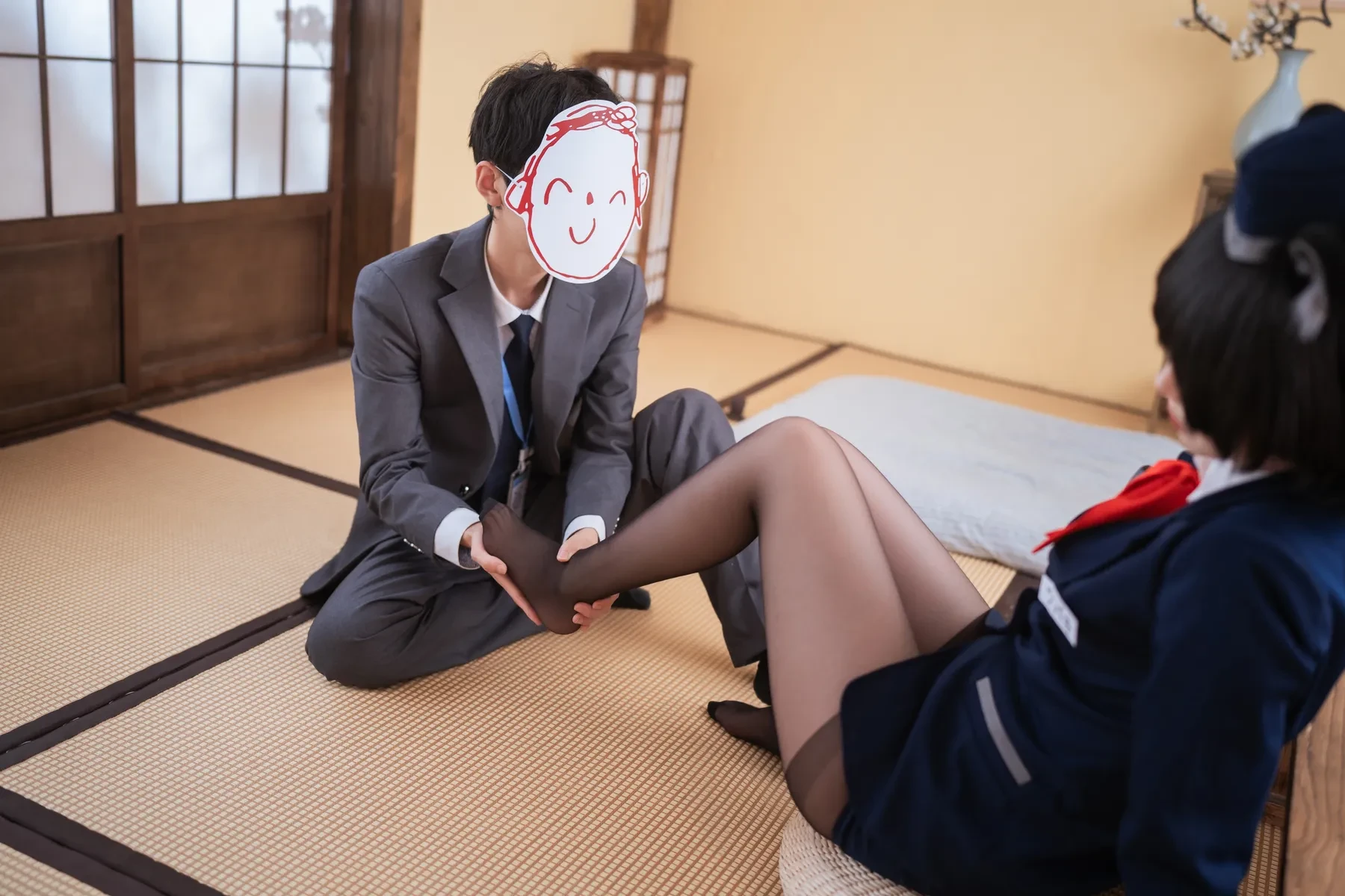 rioko凉凉子 – 蔚蓝档案 导游 椿 Cosplay-第8张