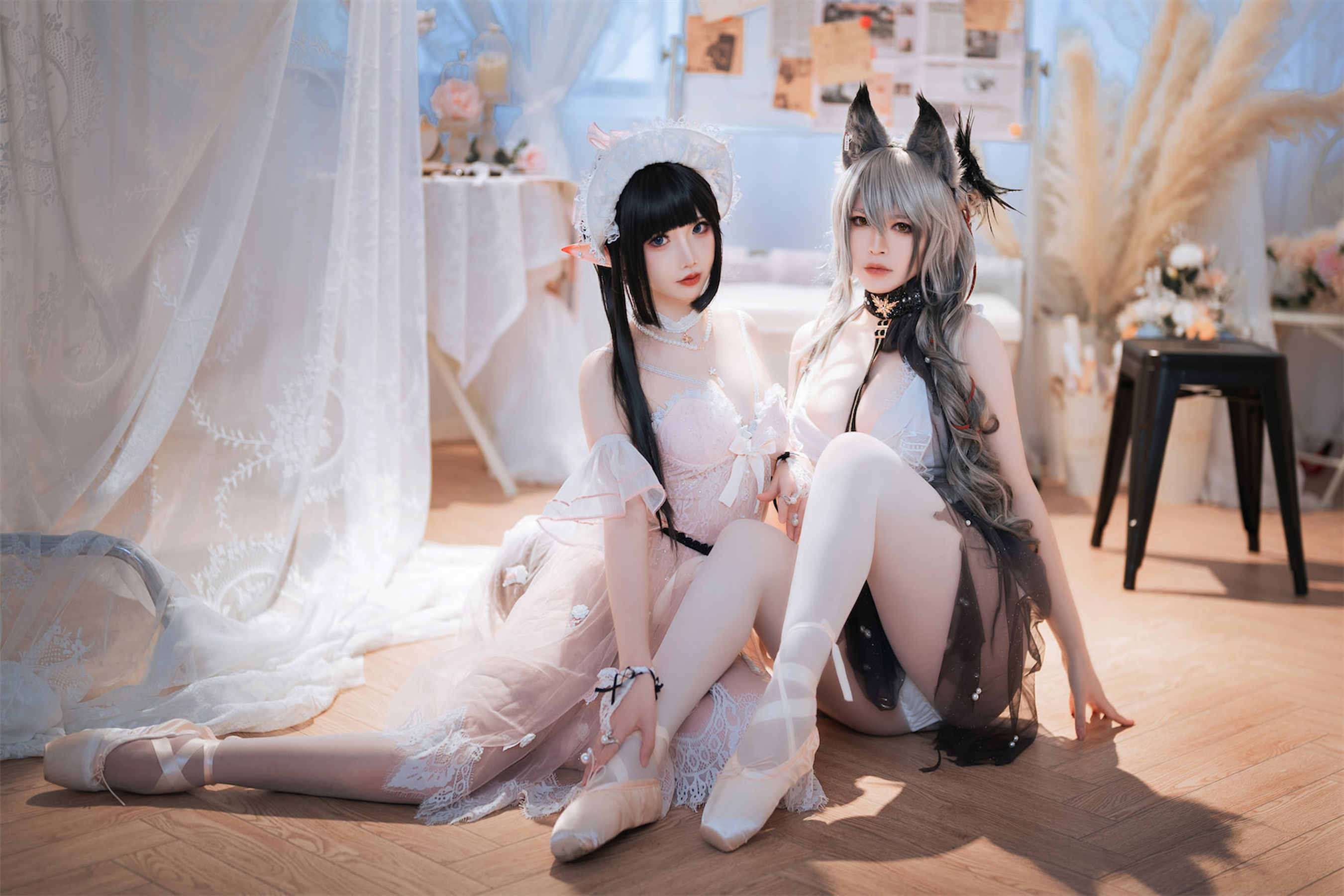 面饼仙儿半半子 – Arknights 黑x森蚺バレエ Cosplay-第4张