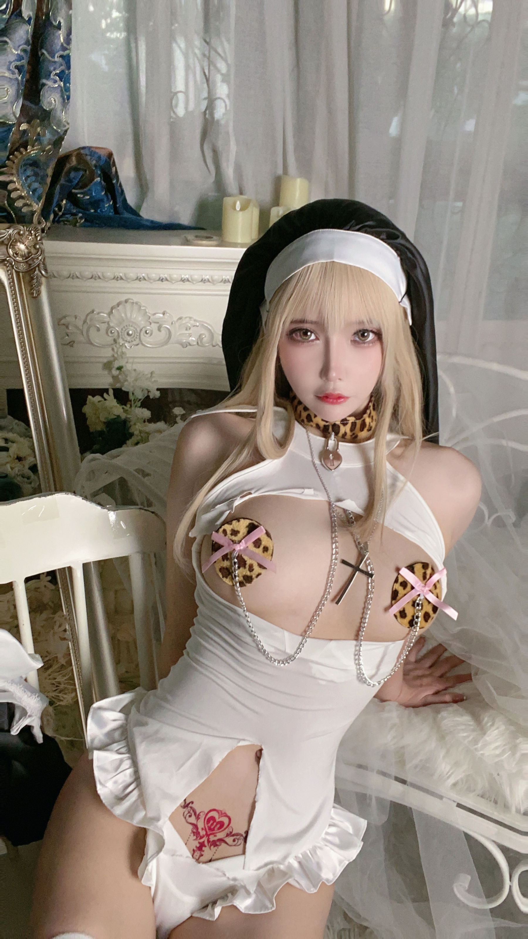 二次元妹子抱走莫子aa – 生日特辑 修女 Cosplay-第14张