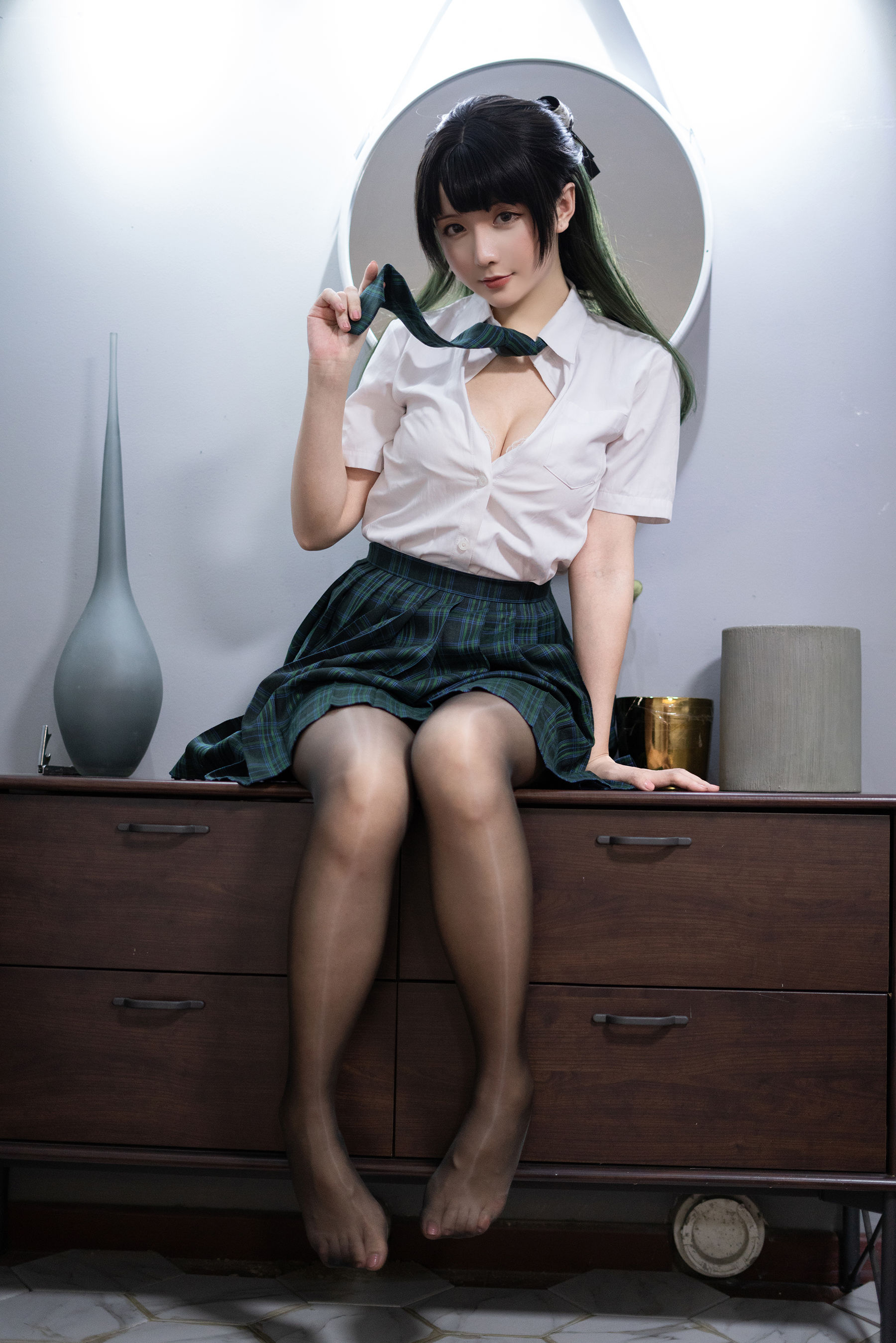 Coser小姐姐星之迟迟 – JK-绿 Cosplay-第37张