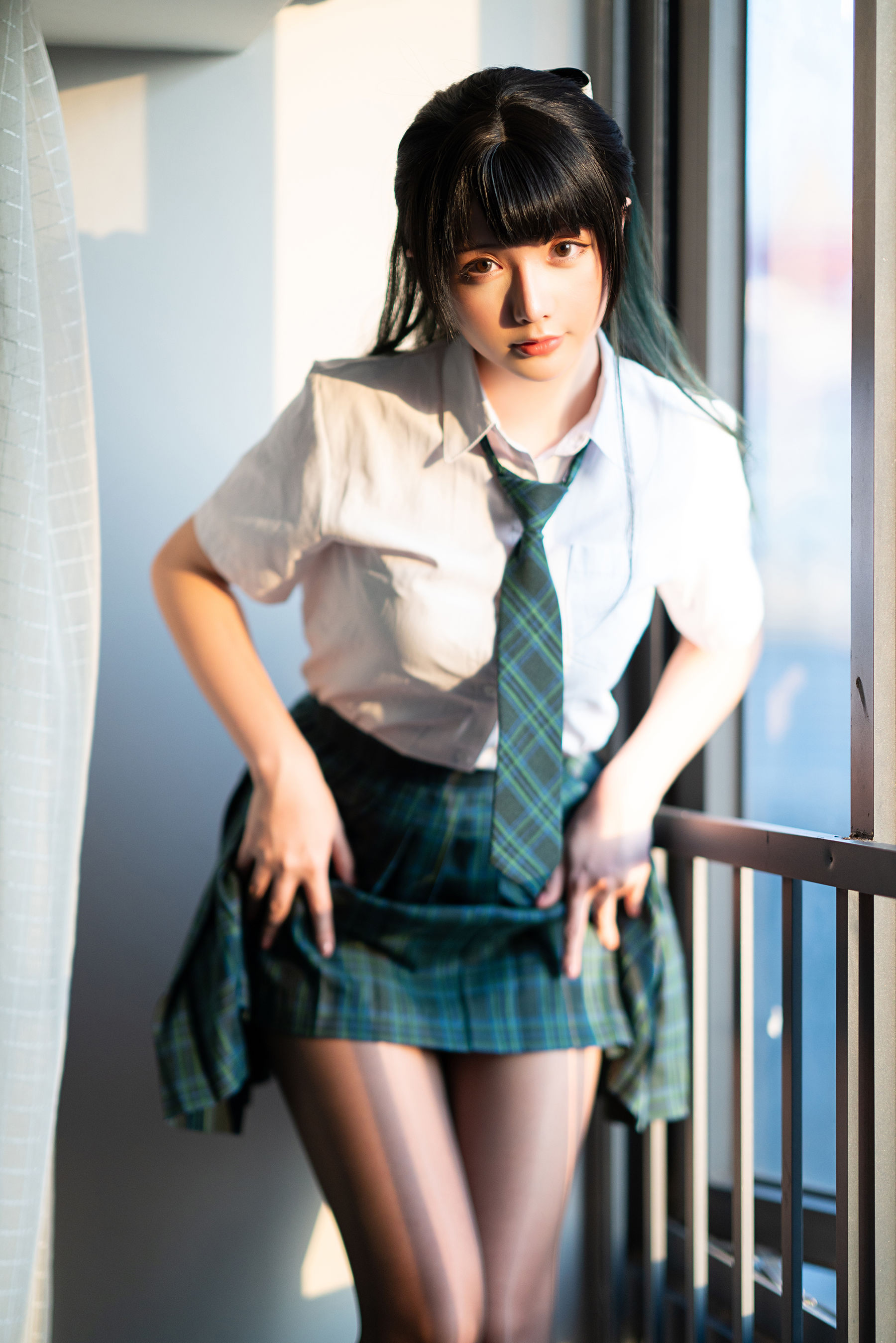 Coser小姐姐星之迟迟 – JK-绿 Cosplay-第8张