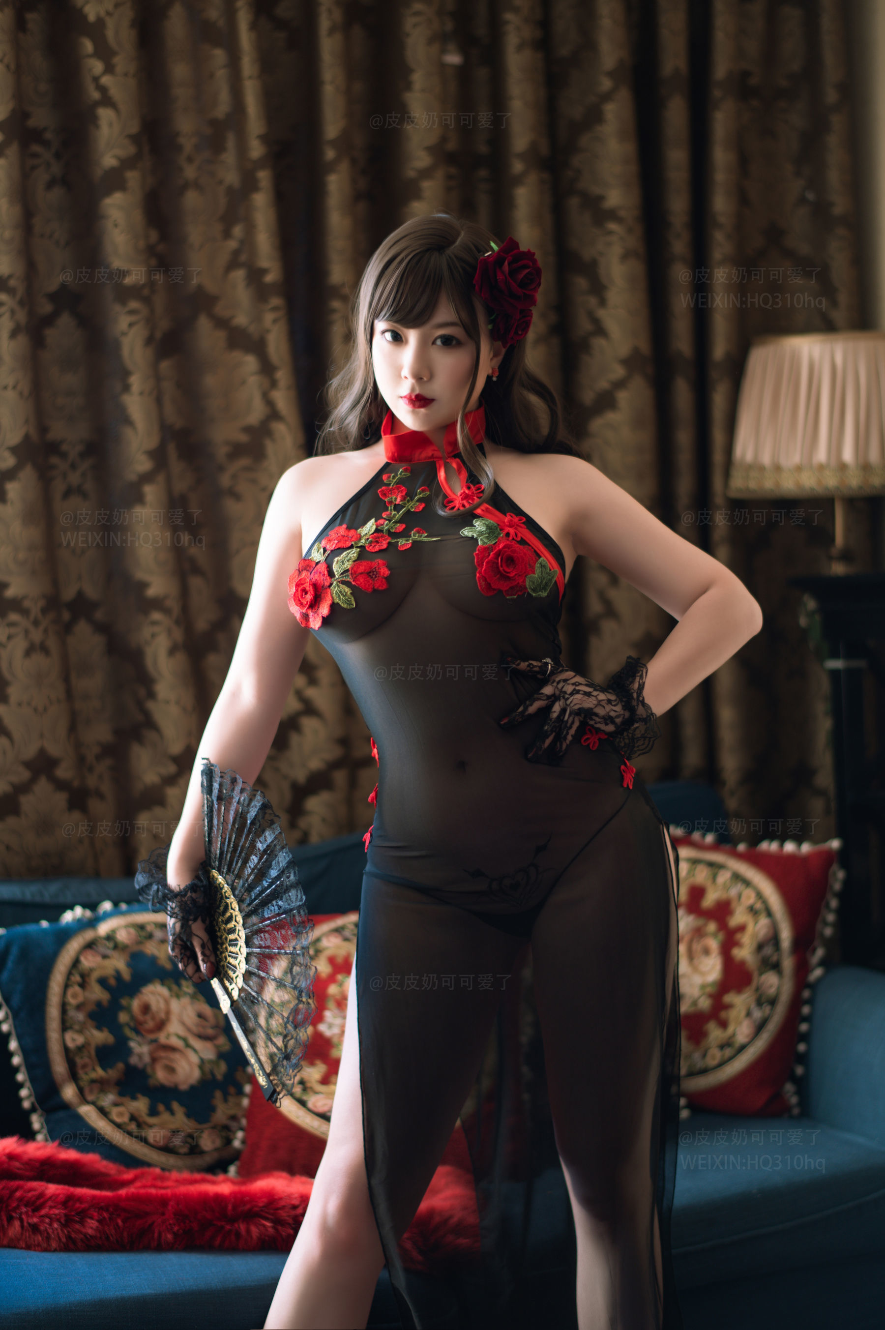 皮皮奶可可爱了啦 玫瑰 Cosplay-第42张