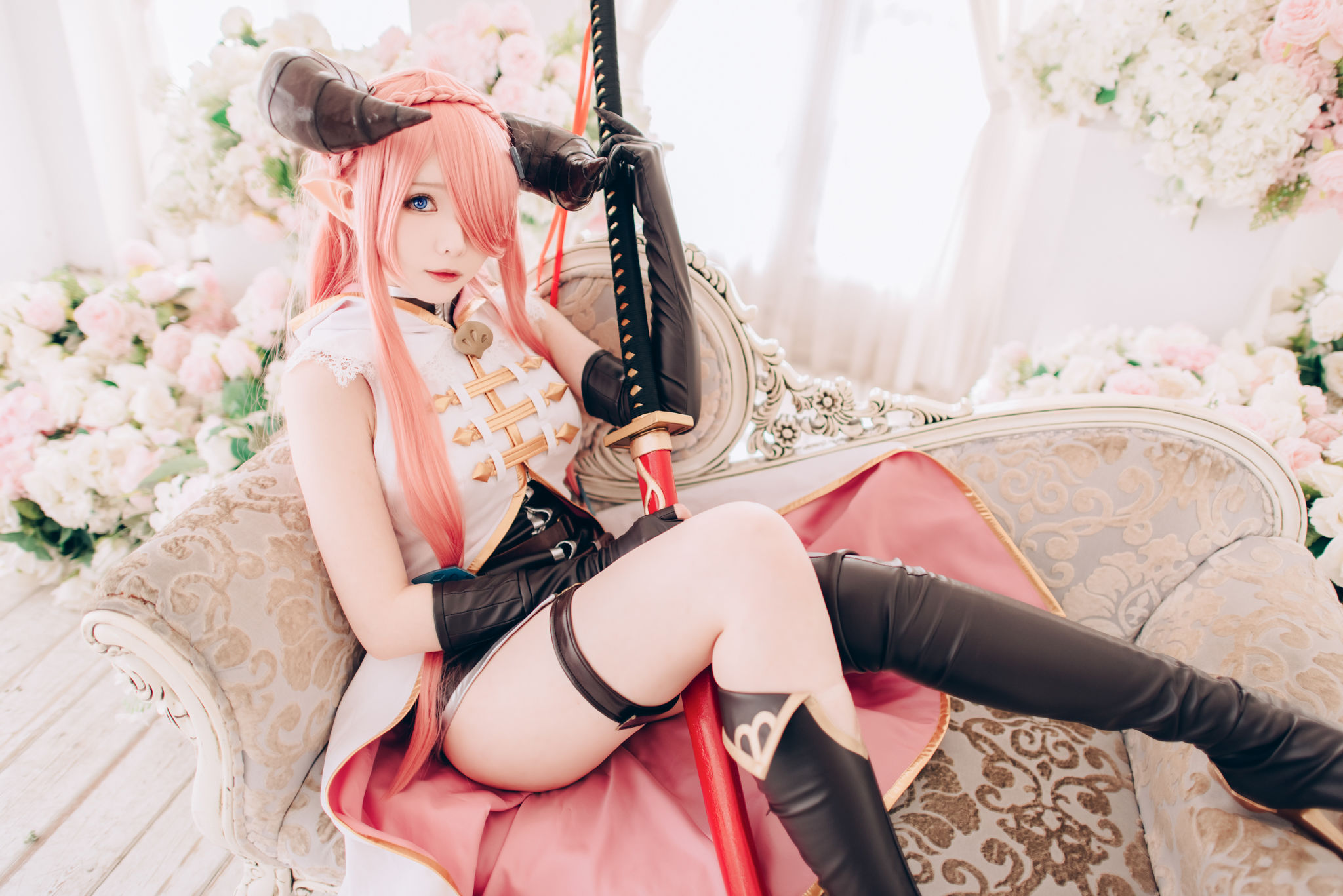 微博妹纸霜月shimo – 碧蓝幻想 娜尔梅亚 Cosplay-第47张