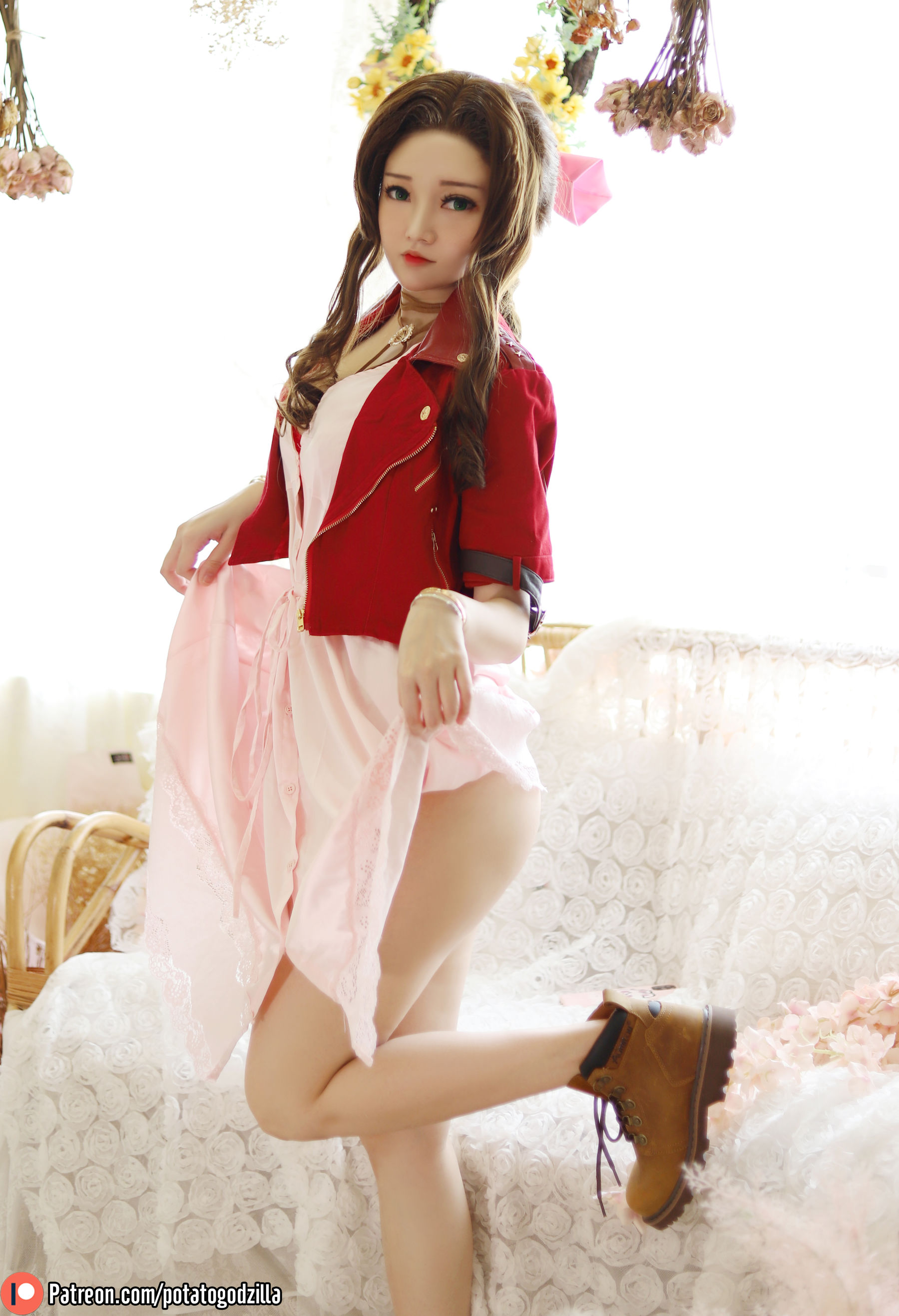 Coser小姐姐Potato Godzilla – Aeris Cosplay-第74张