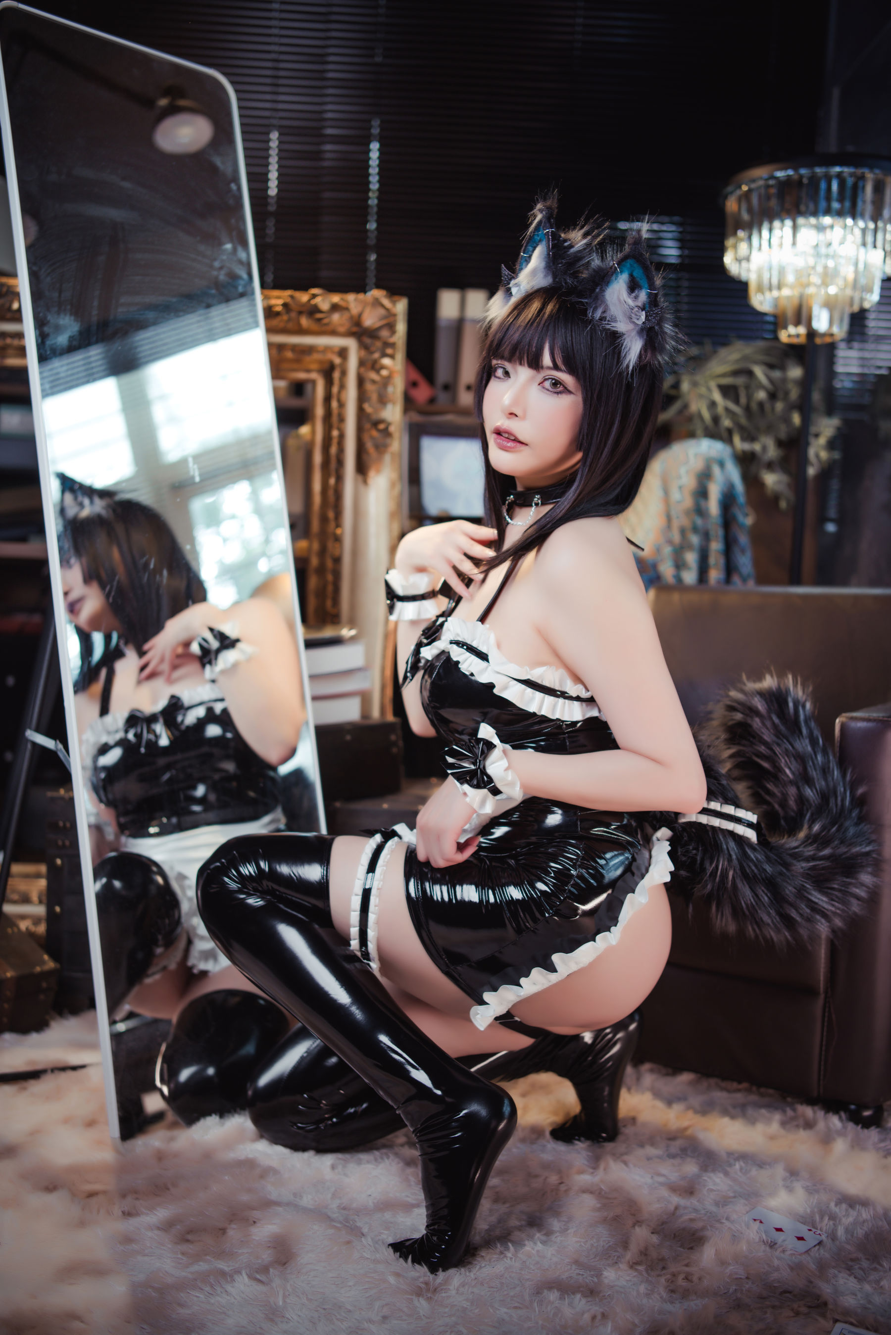 秋和柯基(夏小秋秋秋)  猫女仆 Cosplay-第49张
