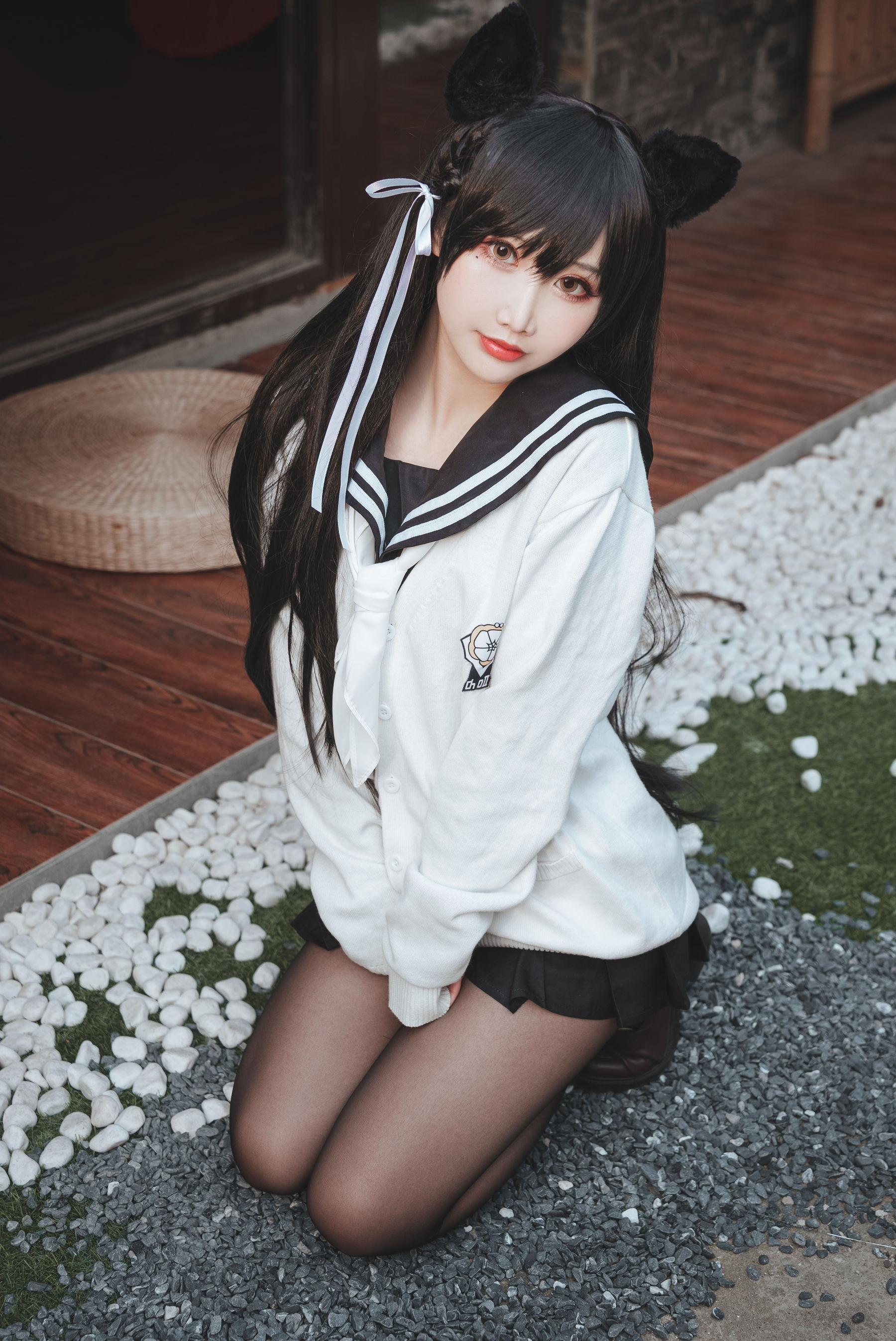 可爱人气Coser面饼仙儿 – 爱宕JK2 Cosplay-第2张