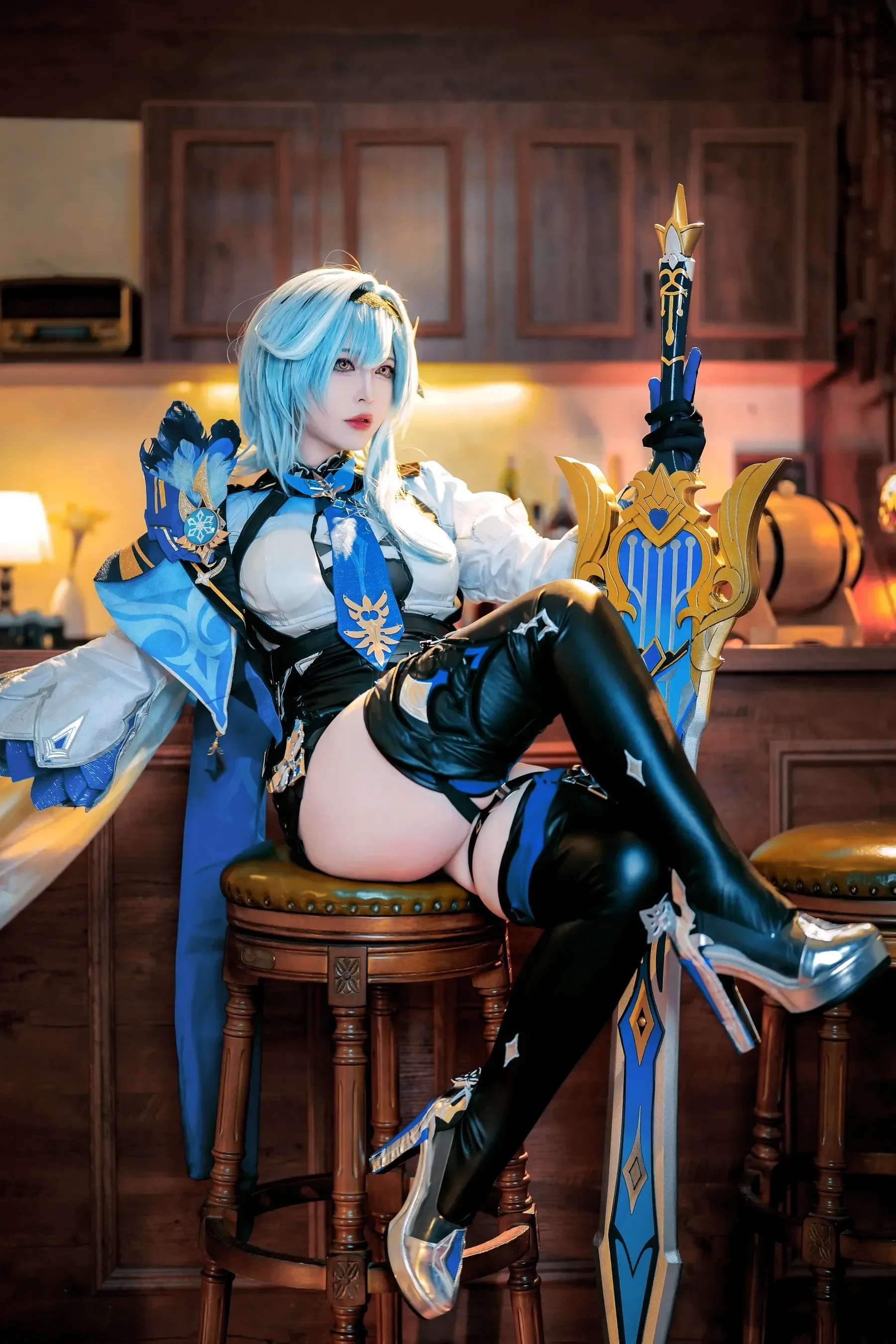 半半子 – 原神优菈 Cosplay-第48张