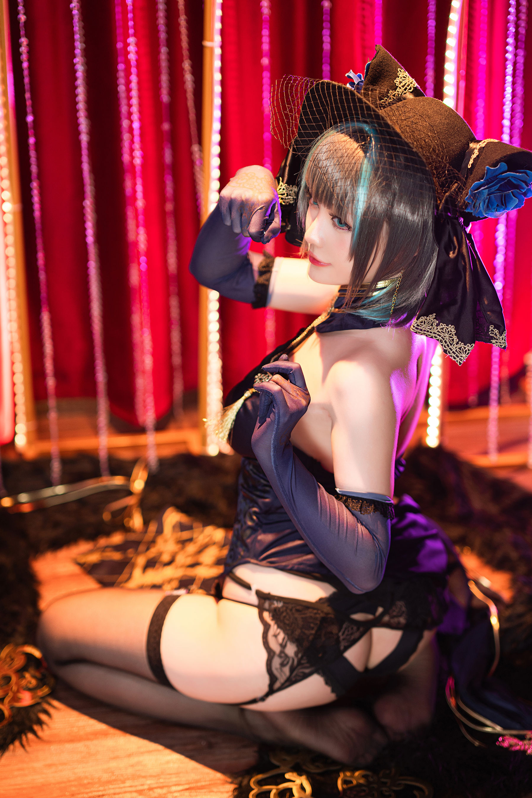 Coser小姐姐星之迟迟 – 柴郡 音乐绚烂caitsith Cosplay-第15张