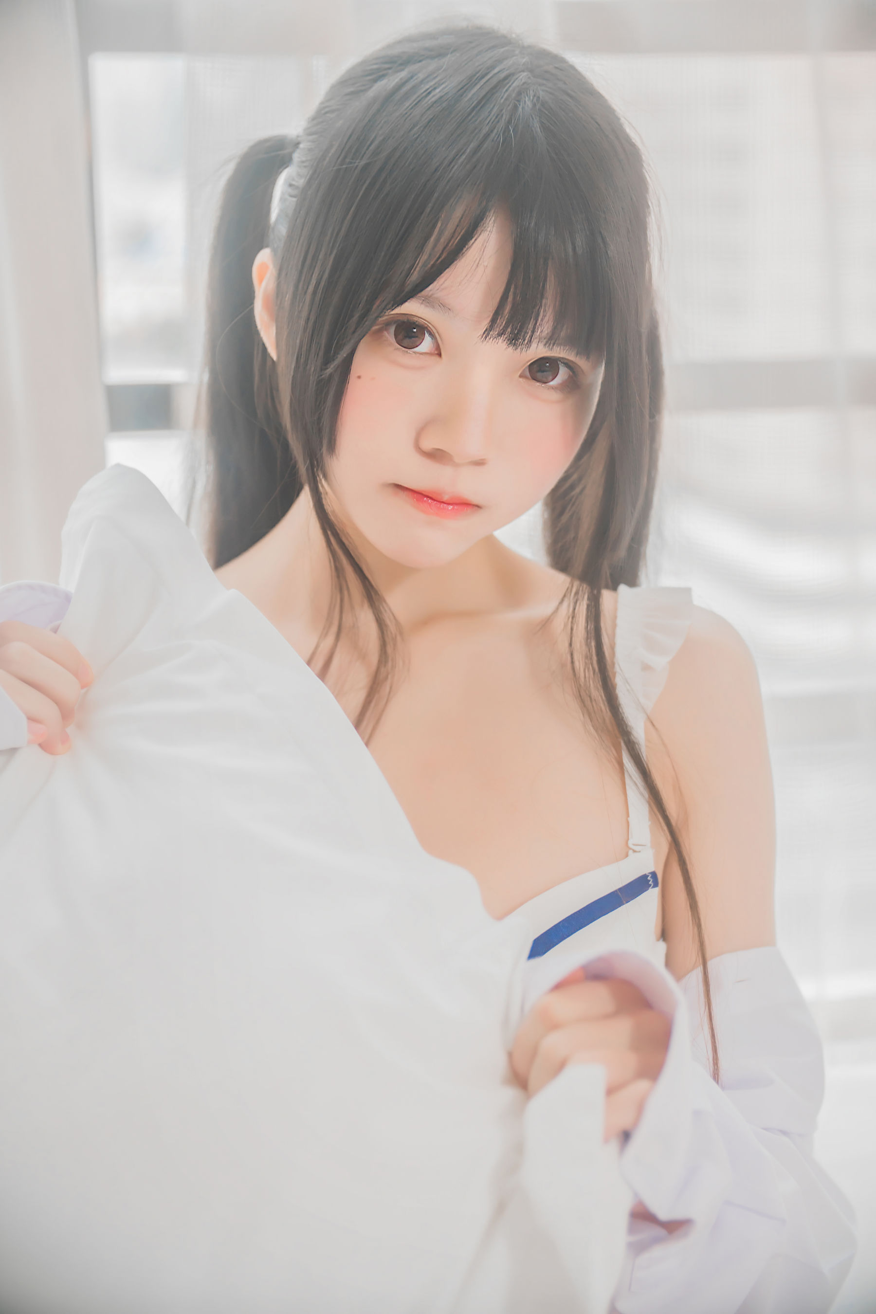 桜桃喵 《白衬衫双马尾》 Cosplay-第13张