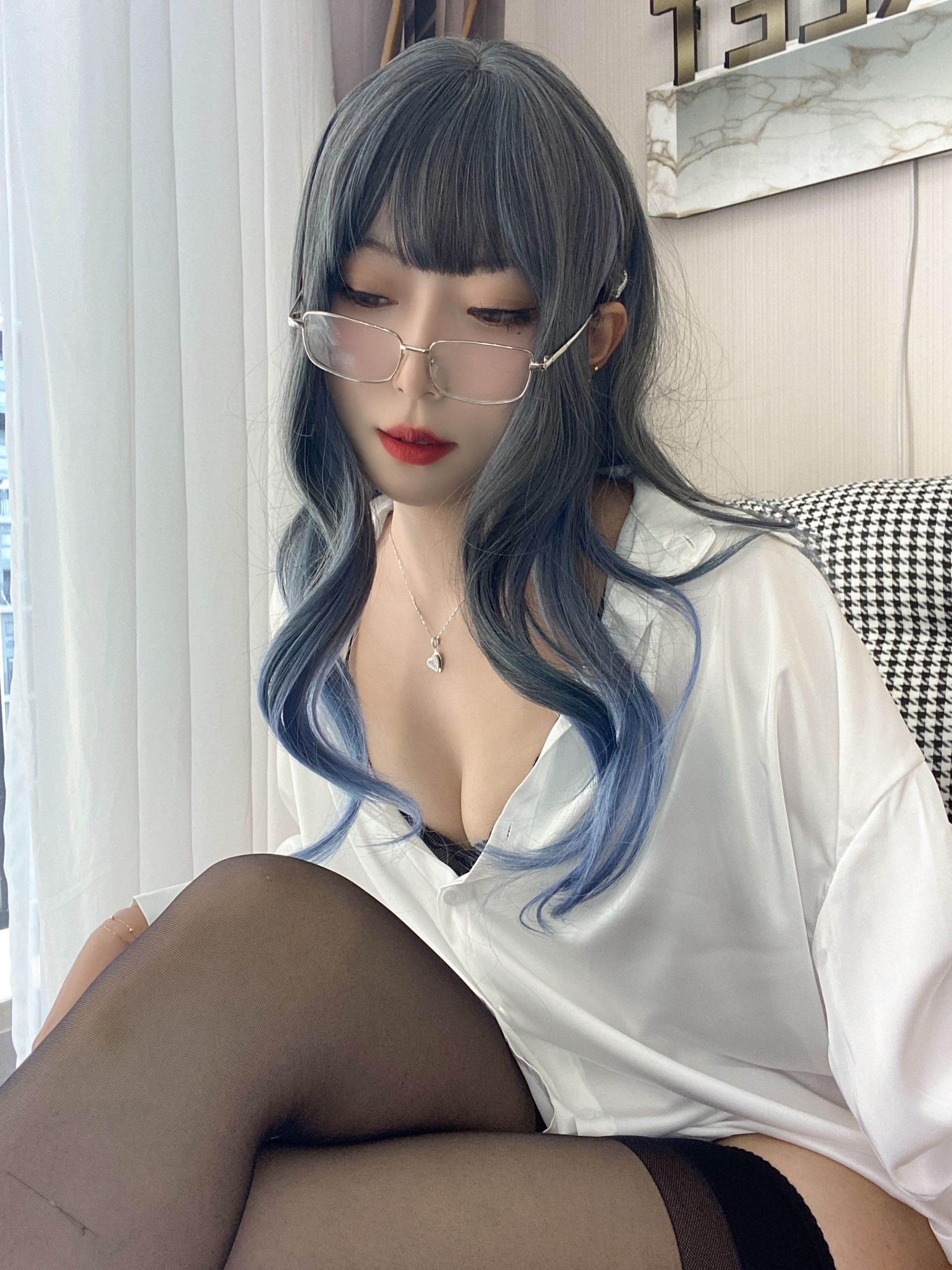 动漫博主Money冷冷 – 白衬衫 Cosplay-第83张