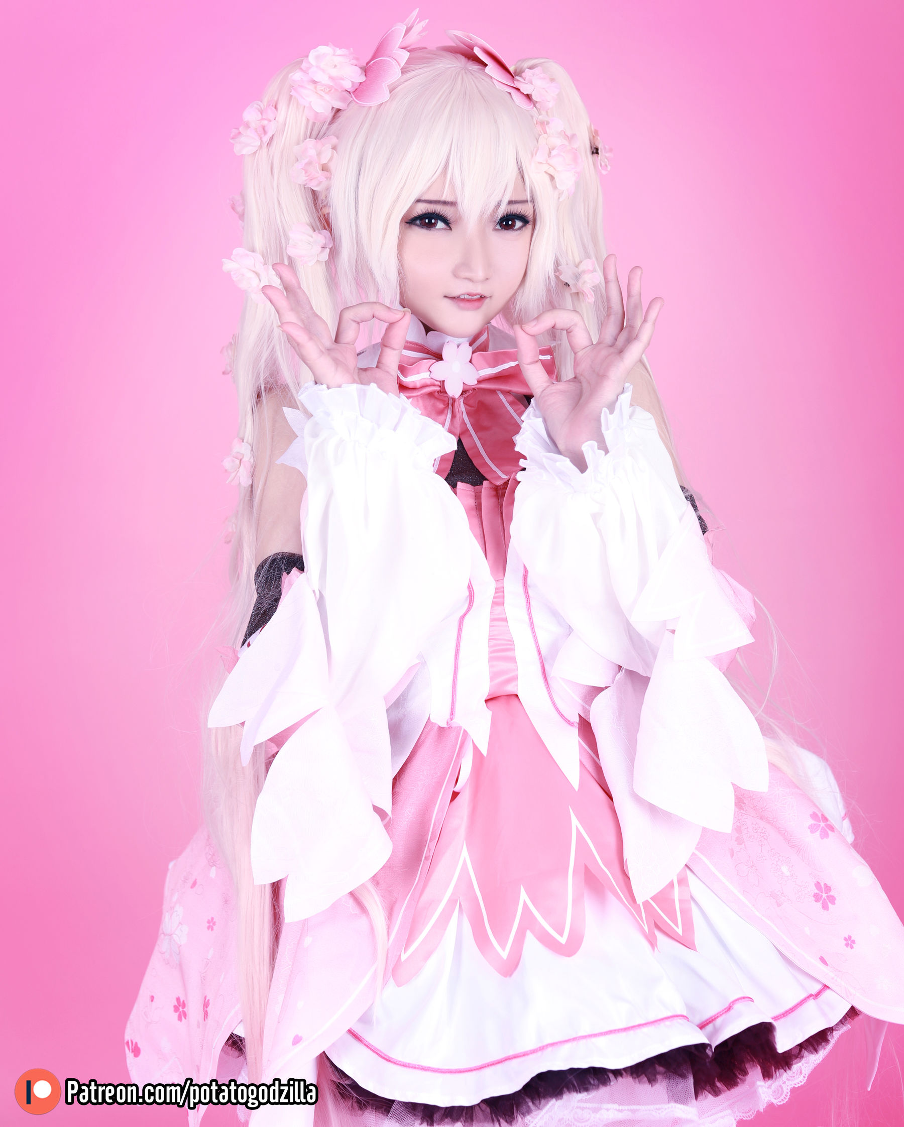 Coser小姐姐Potato Godzilla – Sakura Miku Cosplay-第16张