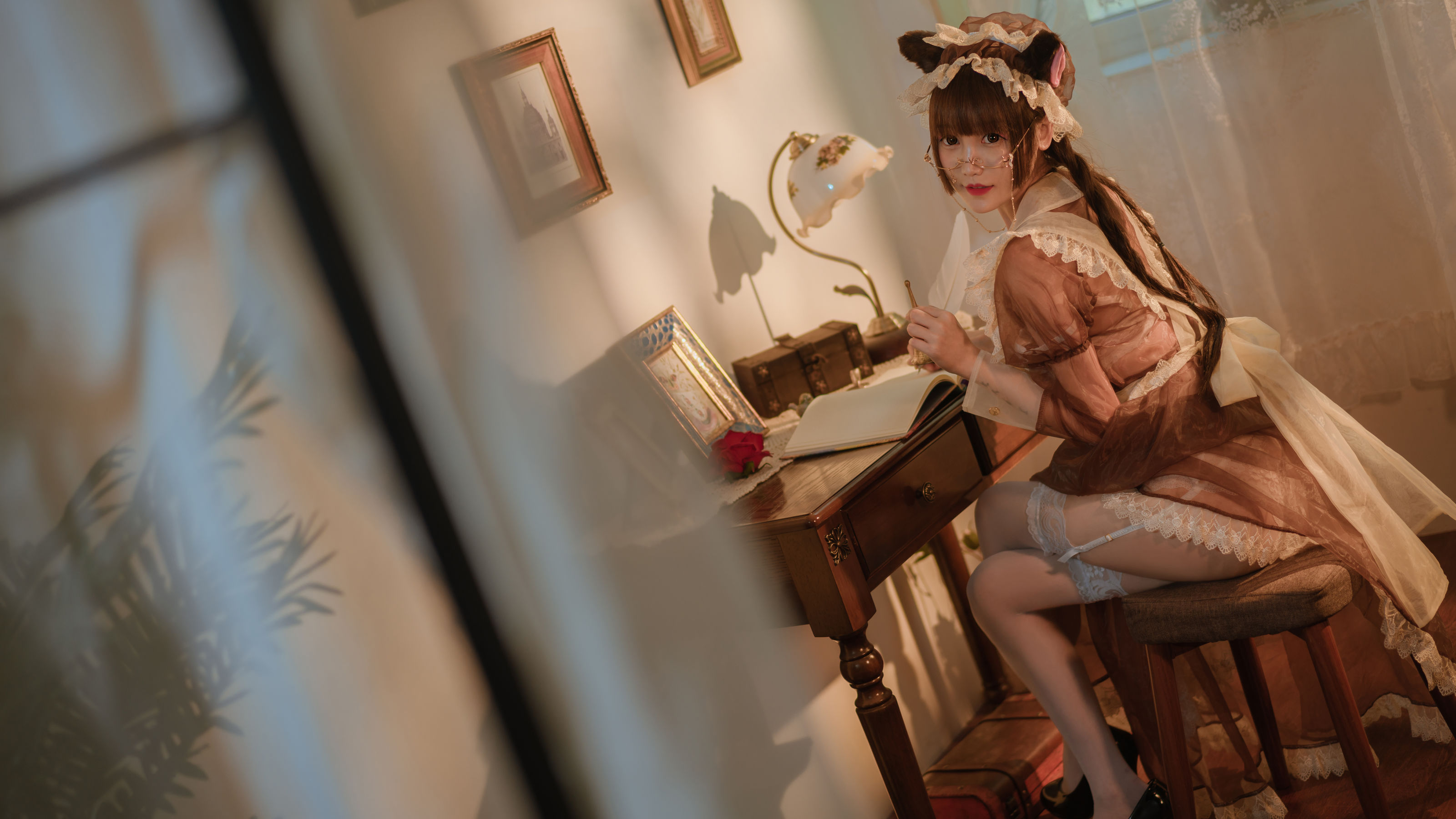 COS少女星野咪兔 透明女仆 Cosplay-第52张