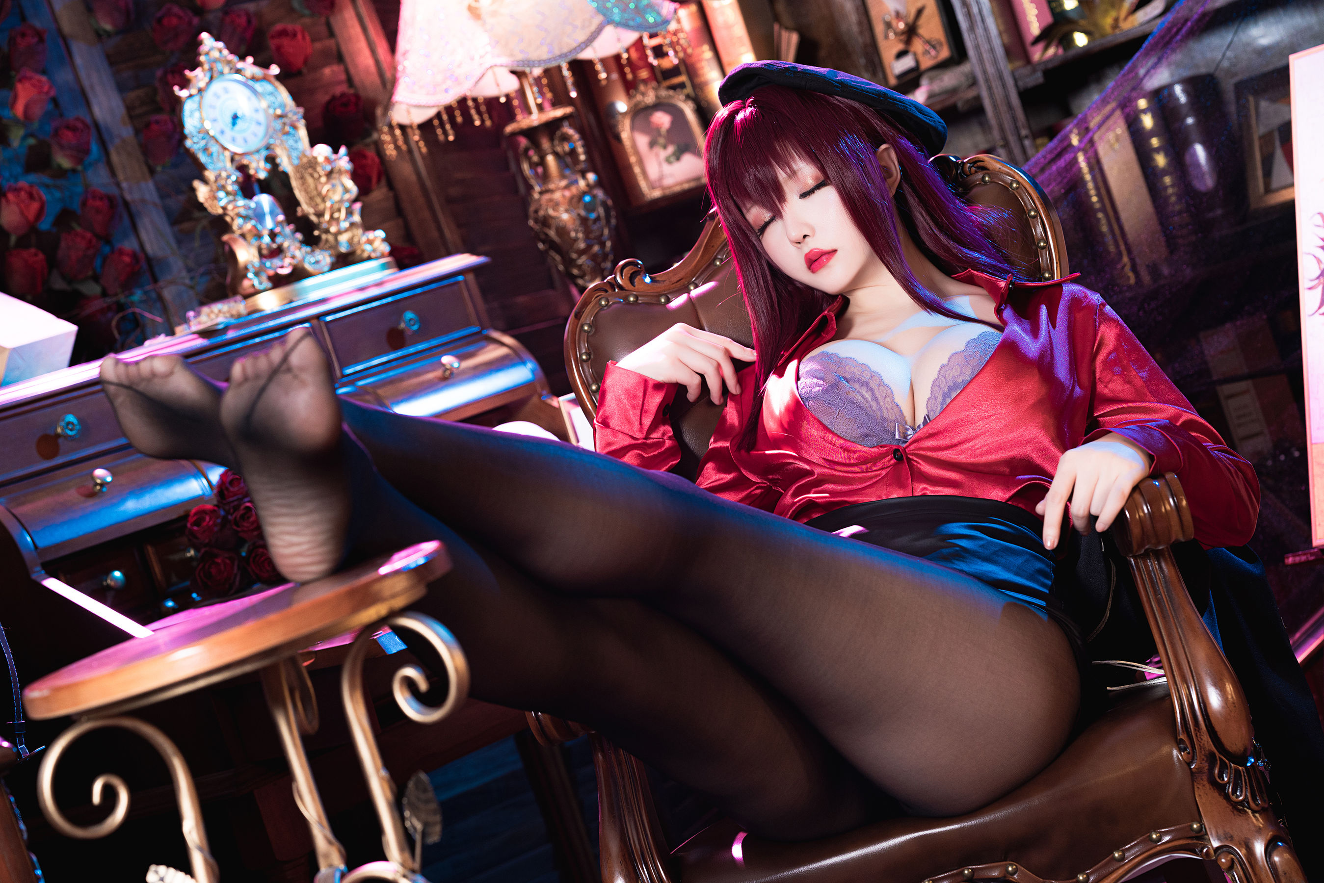 Coser小姐姐星之迟迟 – 斯卡哈-真红教枪 Cosplay-第52张