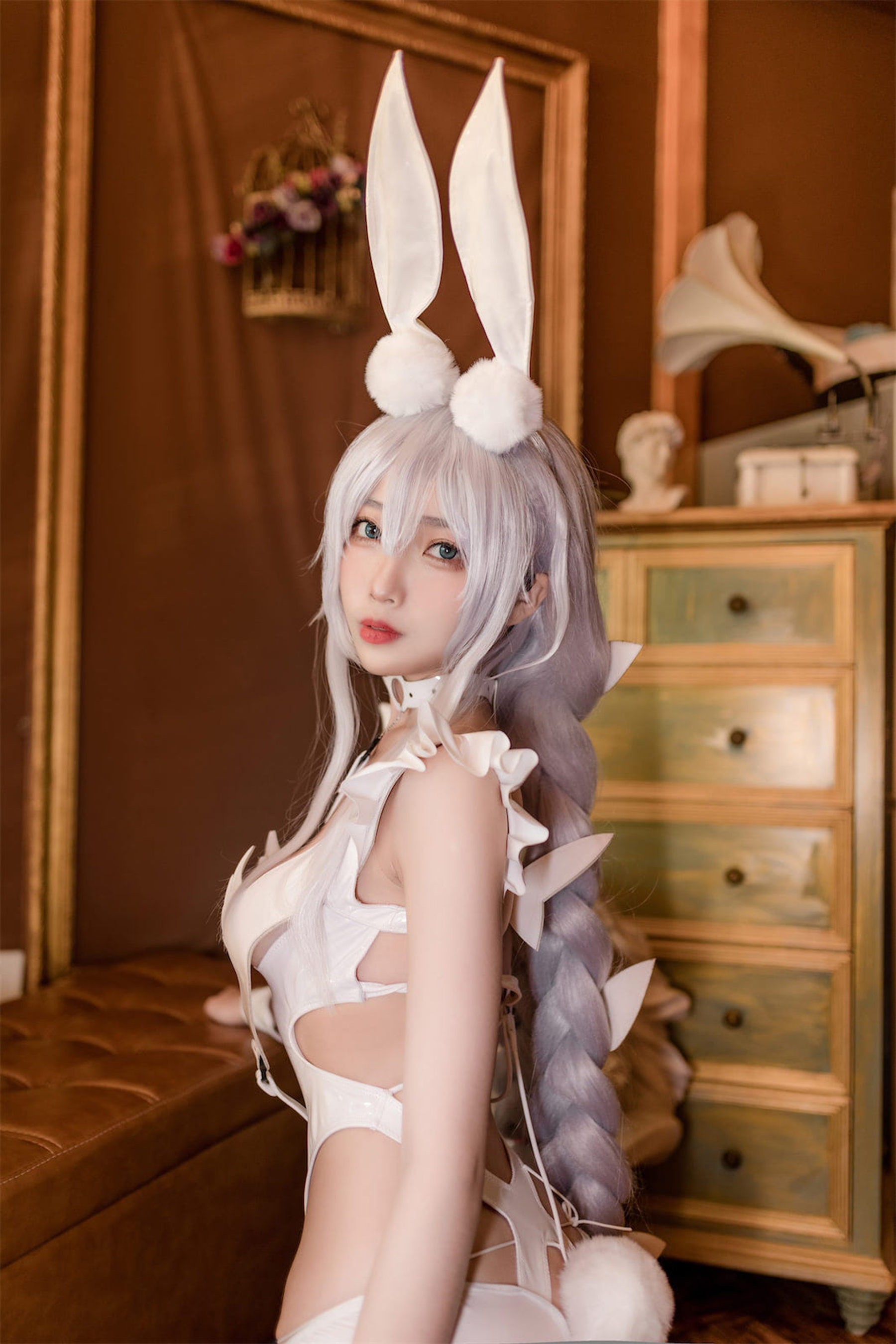 杏仁曲奇 – 碧蓝航线 恶毒白兔 Cosplay-第12张