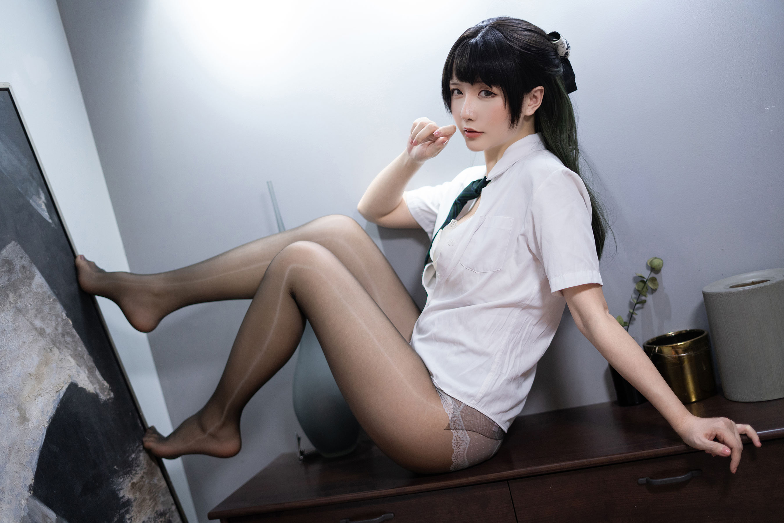Coser小姐姐星之迟迟 – JK-绿 Cosplay-第63张