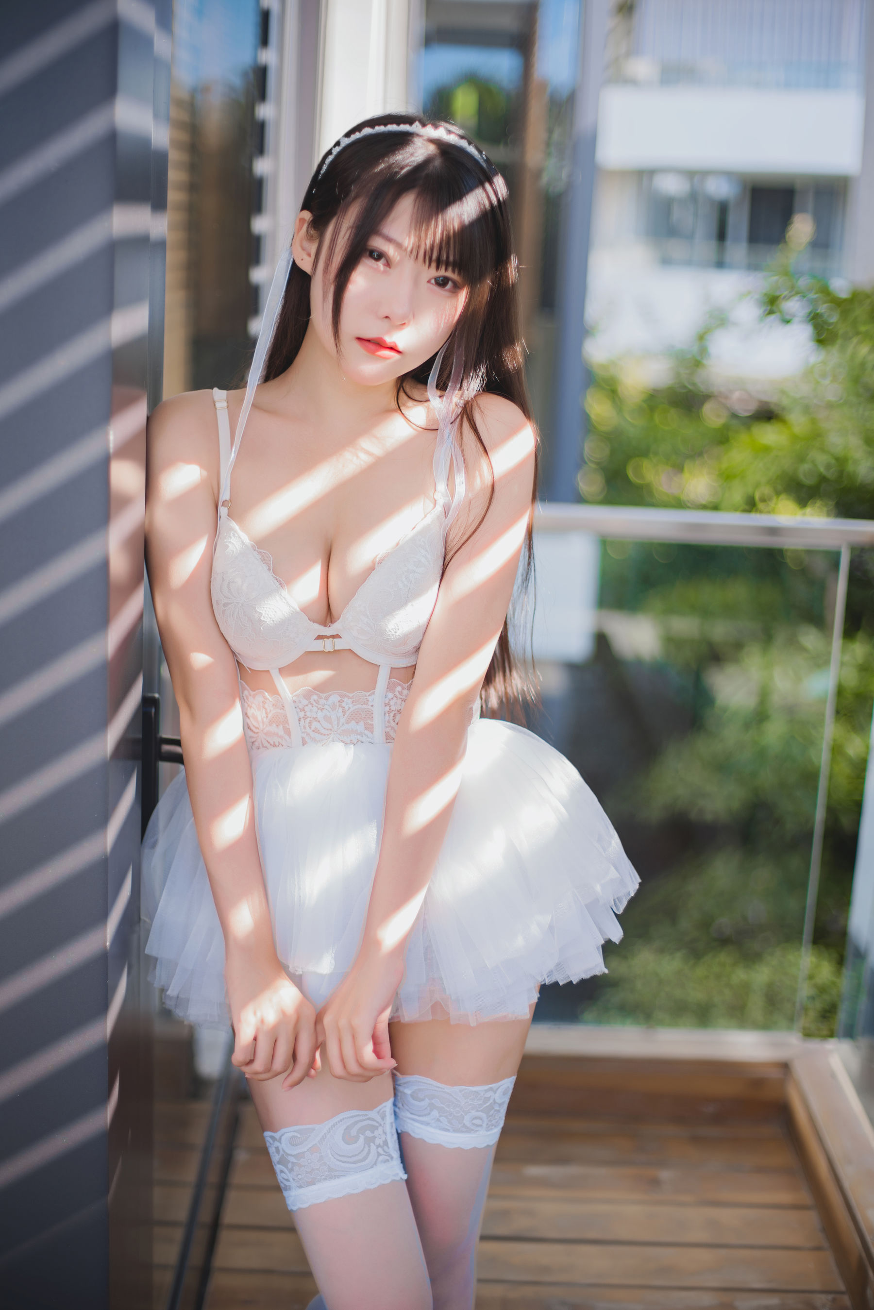 香草喵露露 – 杨枝甘露 白色纱裙 Cosplay-第34张