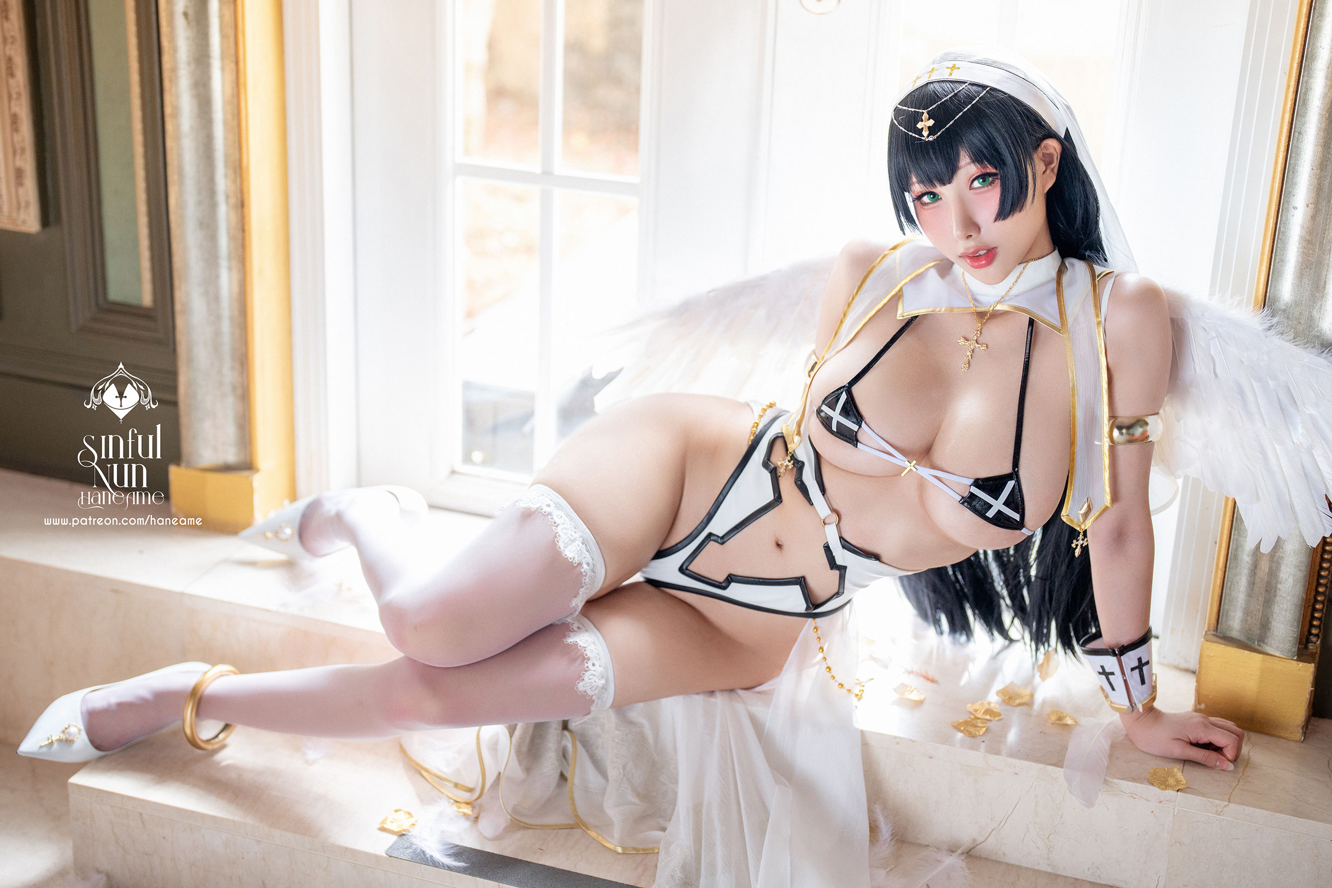 Hane Ame 雨波写真 – 罪恶修女 Angel Cosplay-第15张