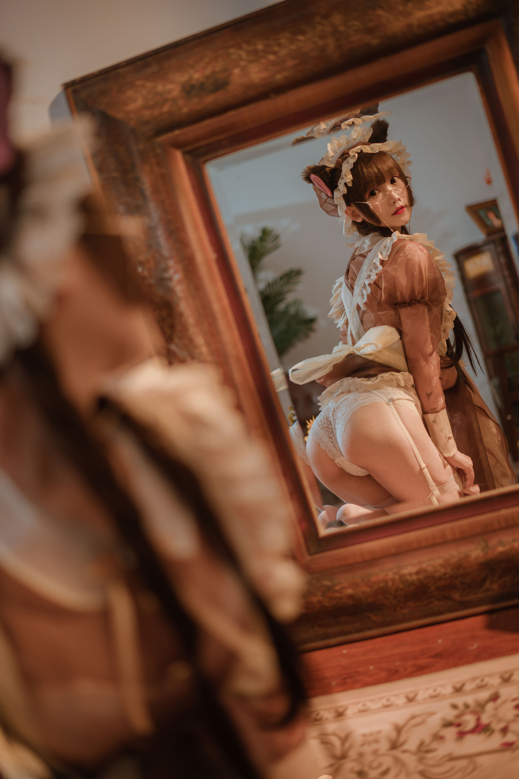 COS少女星野咪兔 透明女仆 Cosplay-第55张
