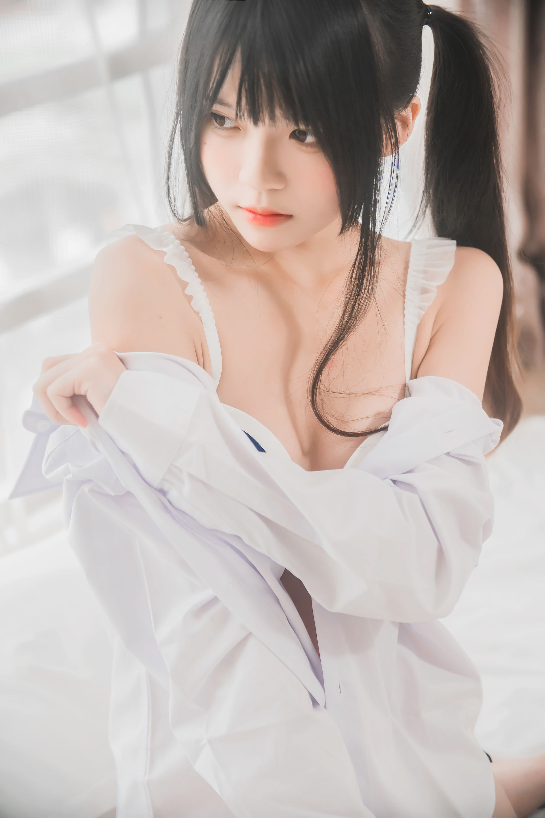桜桃喵 《白衬衫双马尾》 Cosplay-第22张