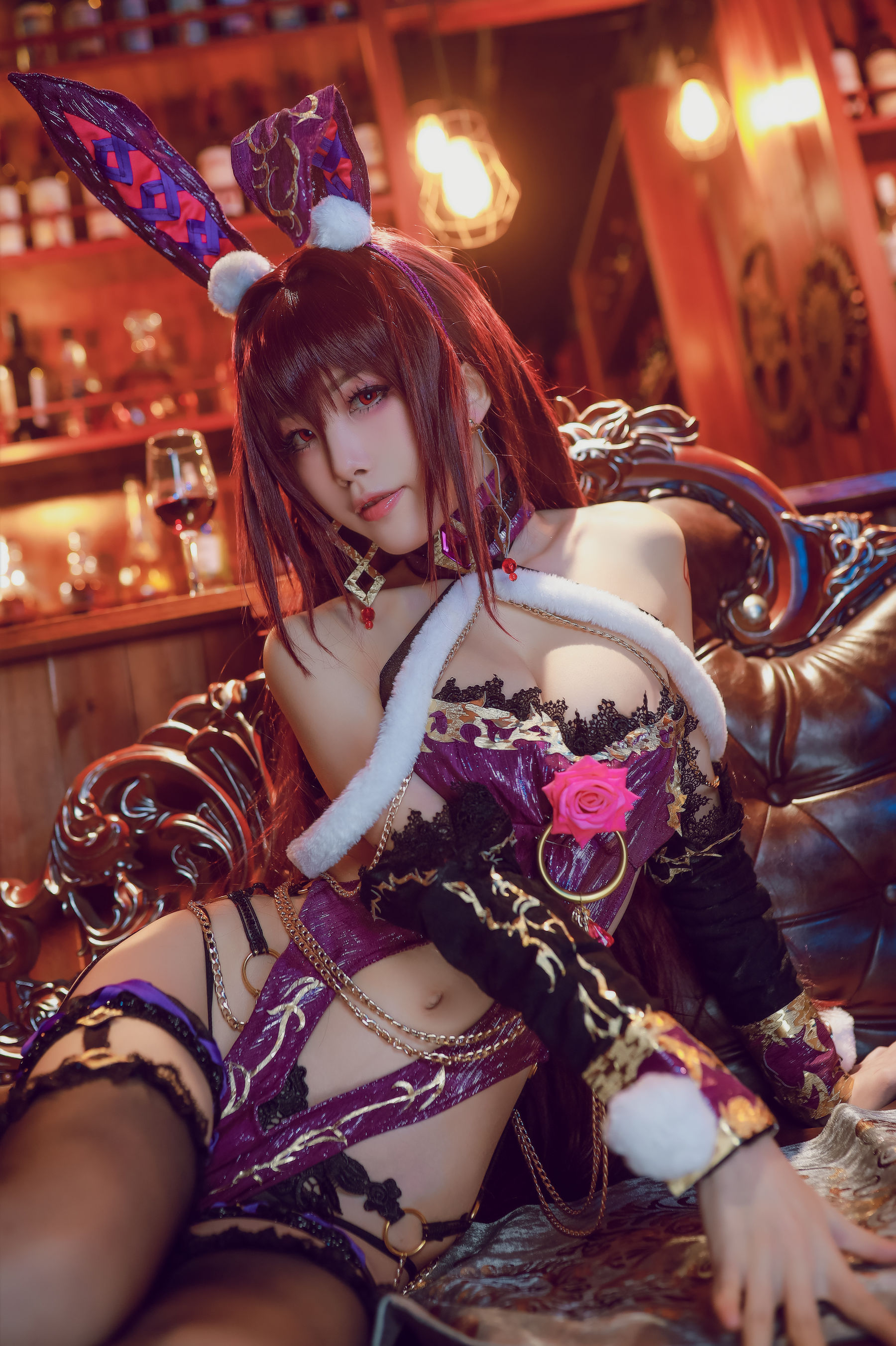 [Cosplay写真] 动漫博主水淼aqua – 斯卡哈 Cosplay-第43张